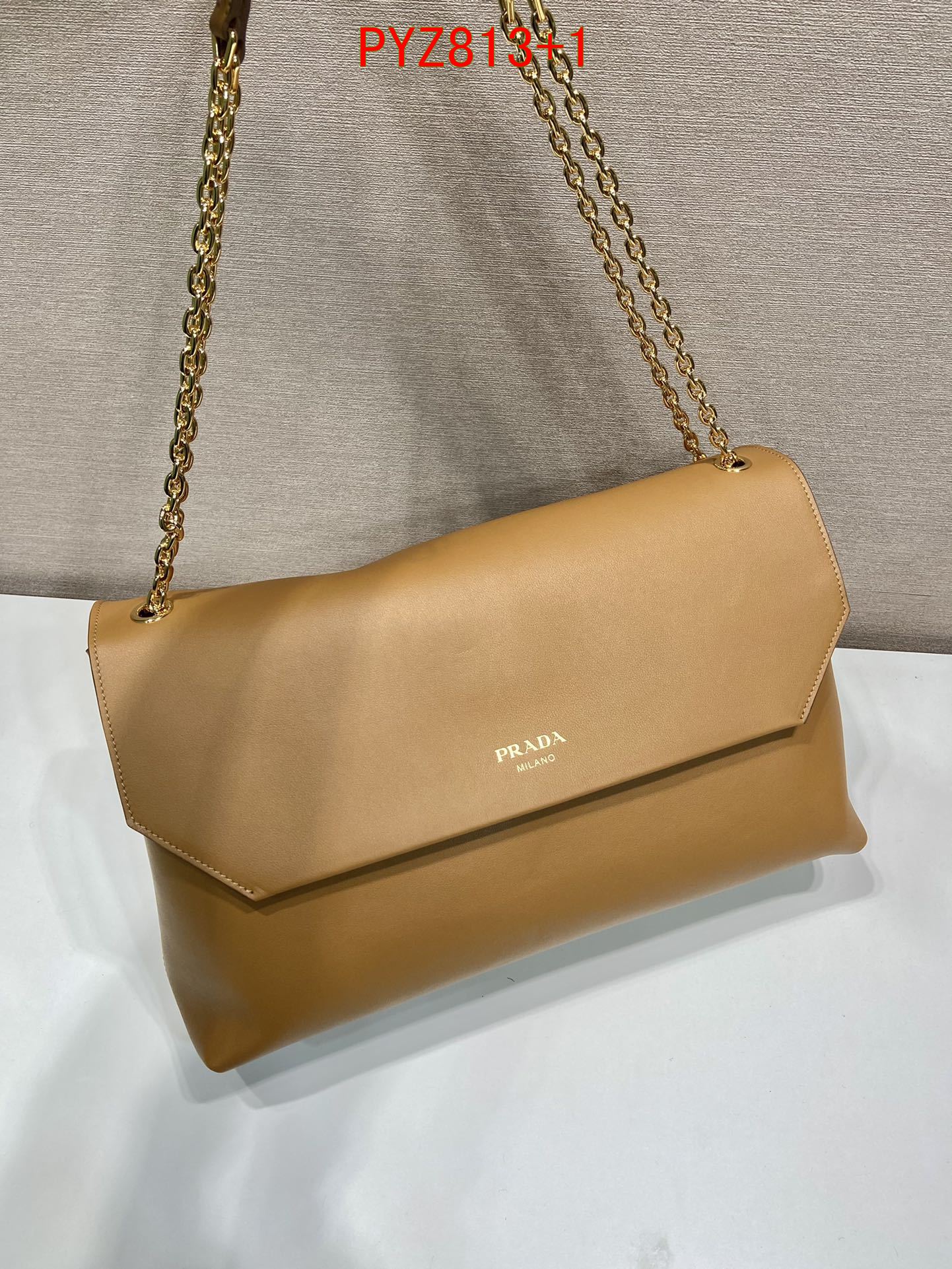 Prada Leather Shoulder Bag with Chain