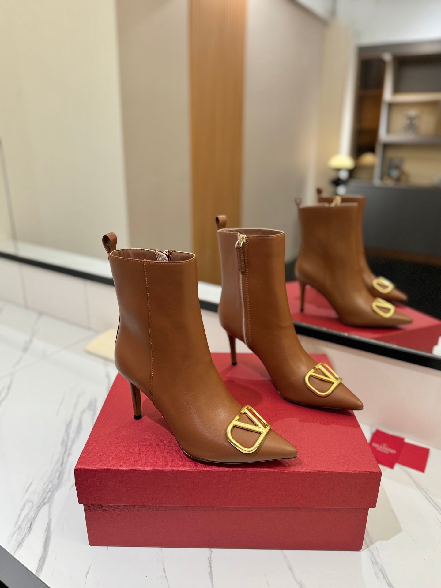 Valentino Heel Ankle Boots
