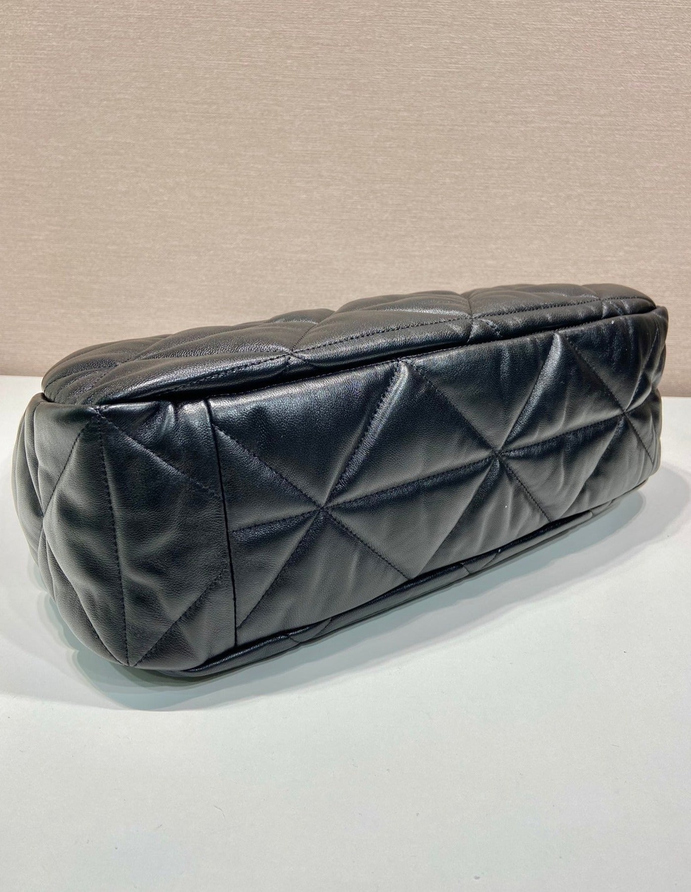Prada Large topstitched nappa-leather bag