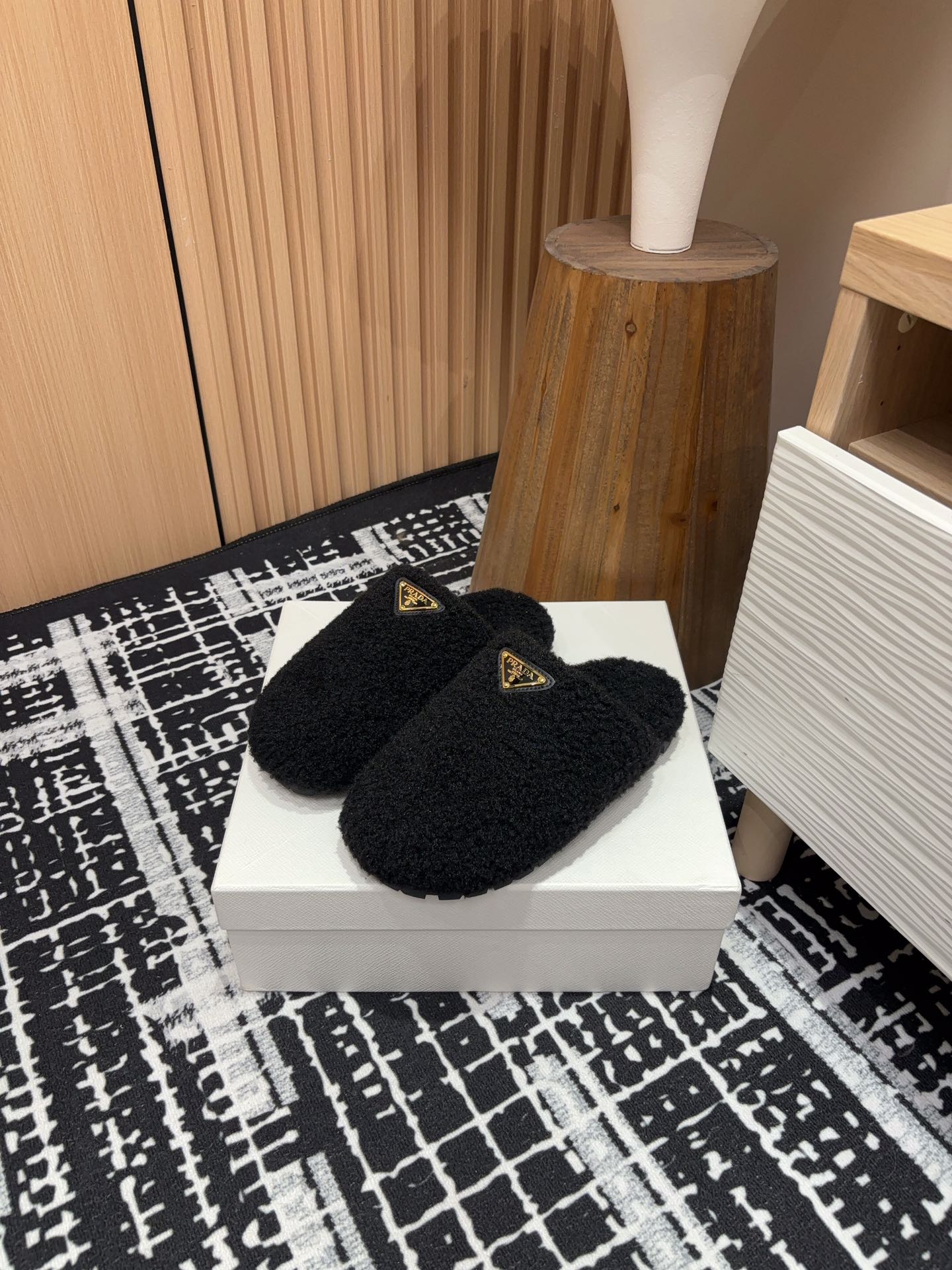 Prada Shearling Slippers