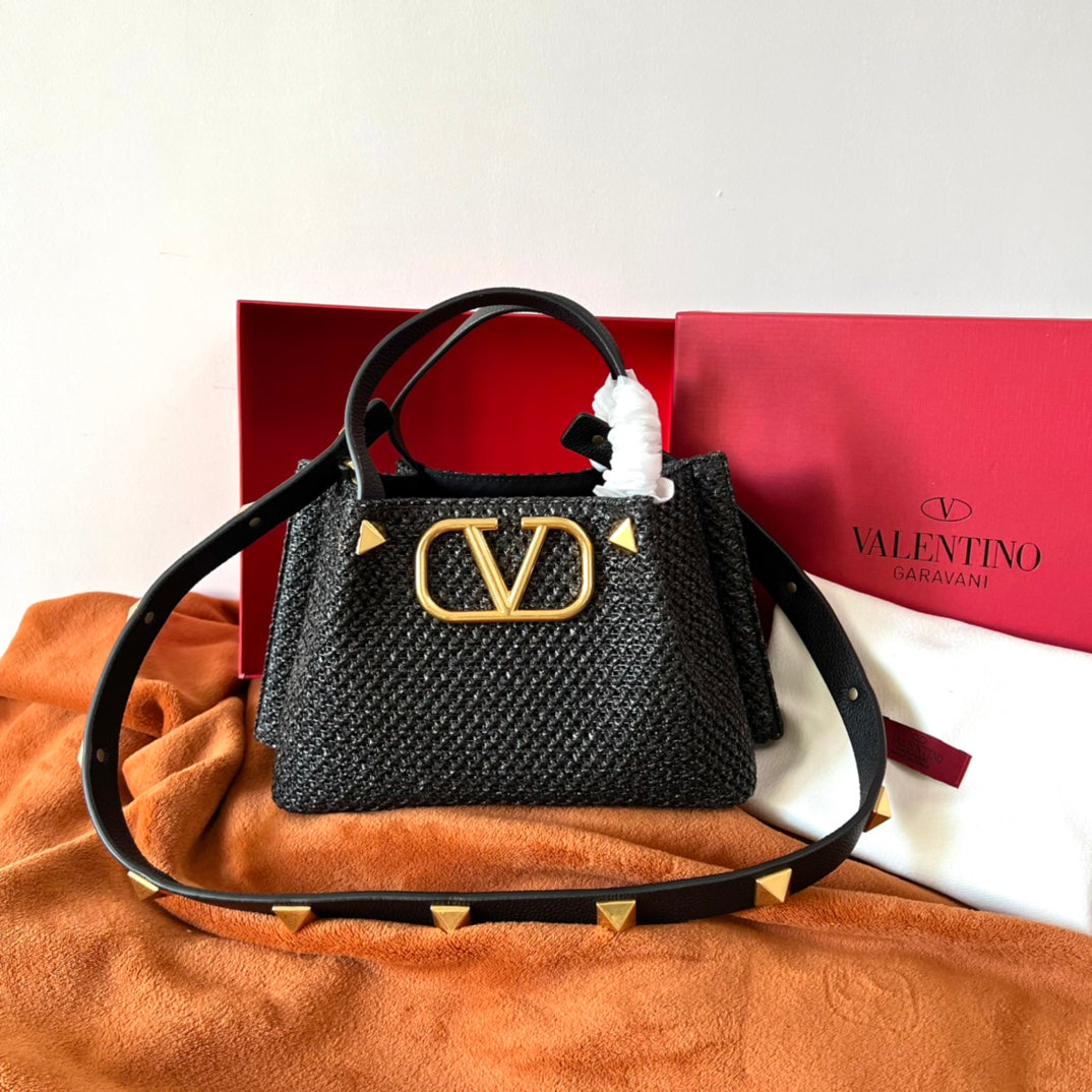 Valentino Summer woven tote bag