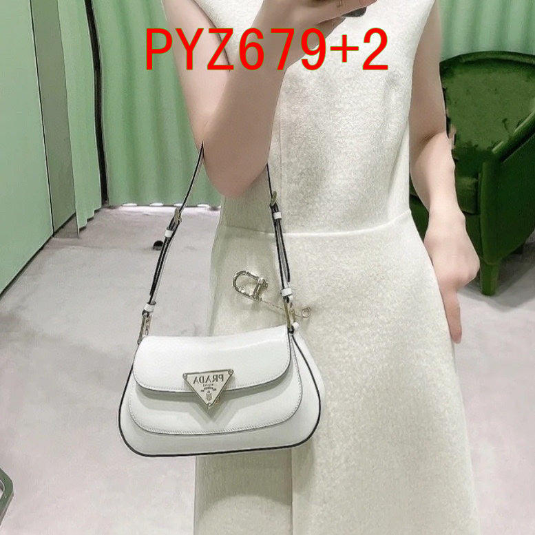 Prada Brushed leather shoulder bag