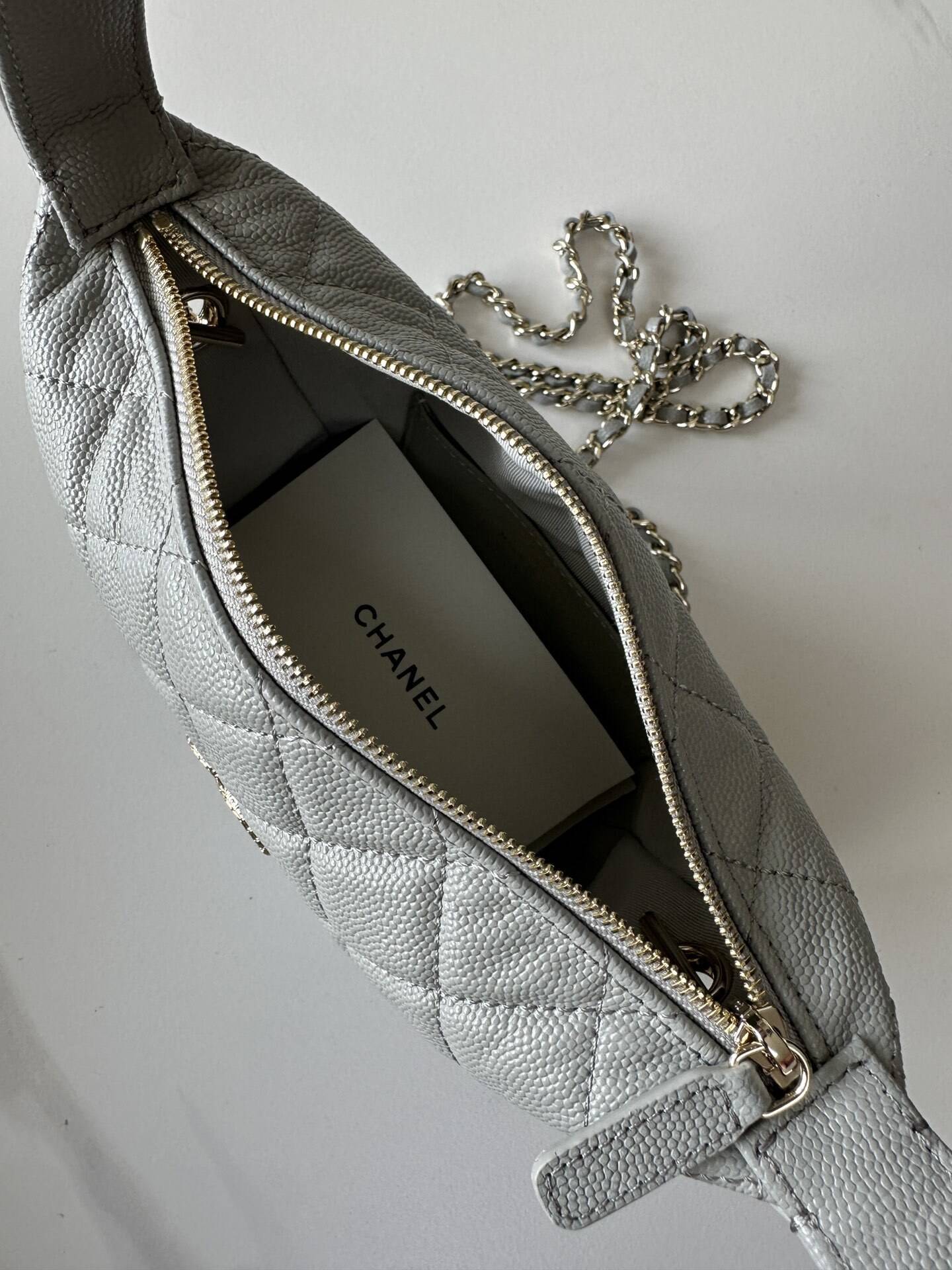 Chanel leather hobo bag