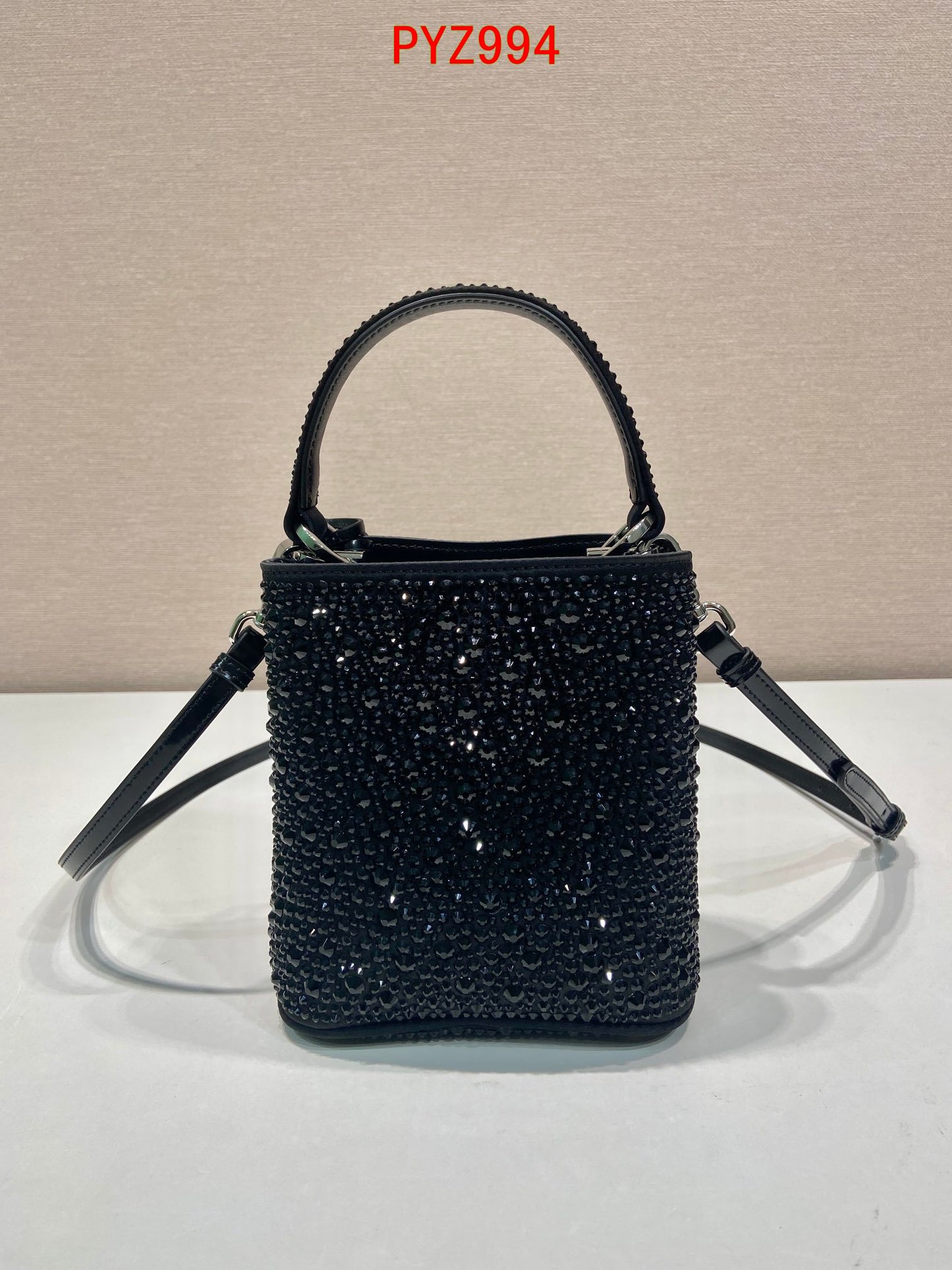 Prada Panier satin bag with crystals