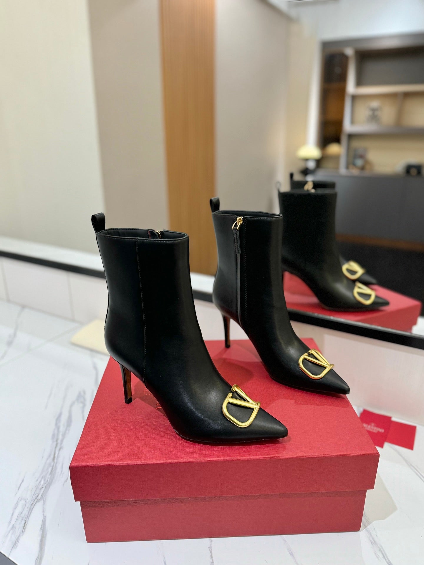 Valentino Heel Ankle Boots
