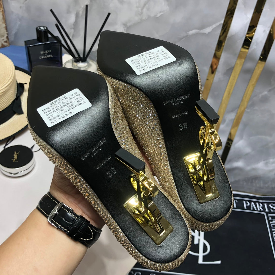 YSL Sparkle Heels