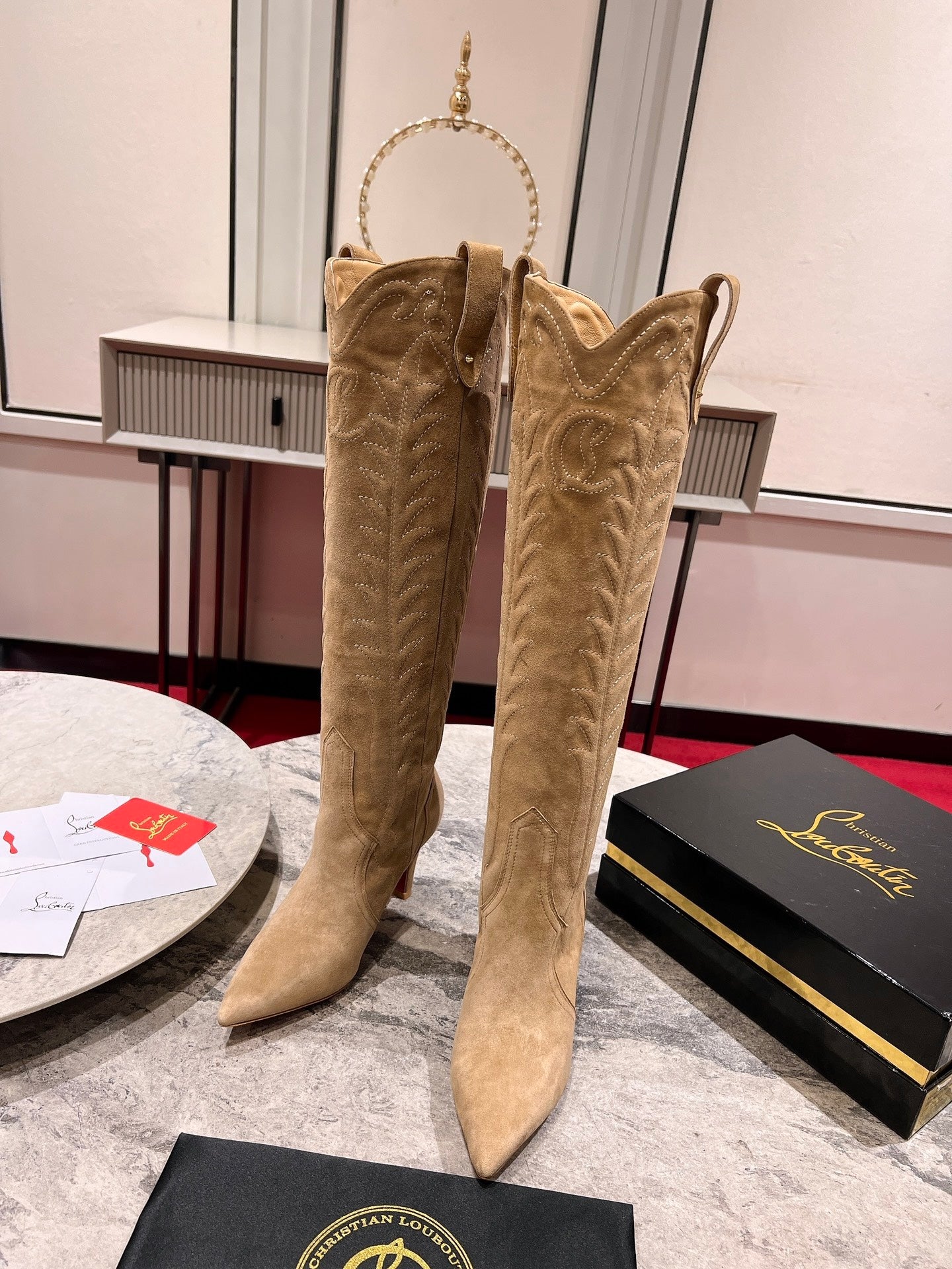 Christian Louboutin Heel High Suede Boots