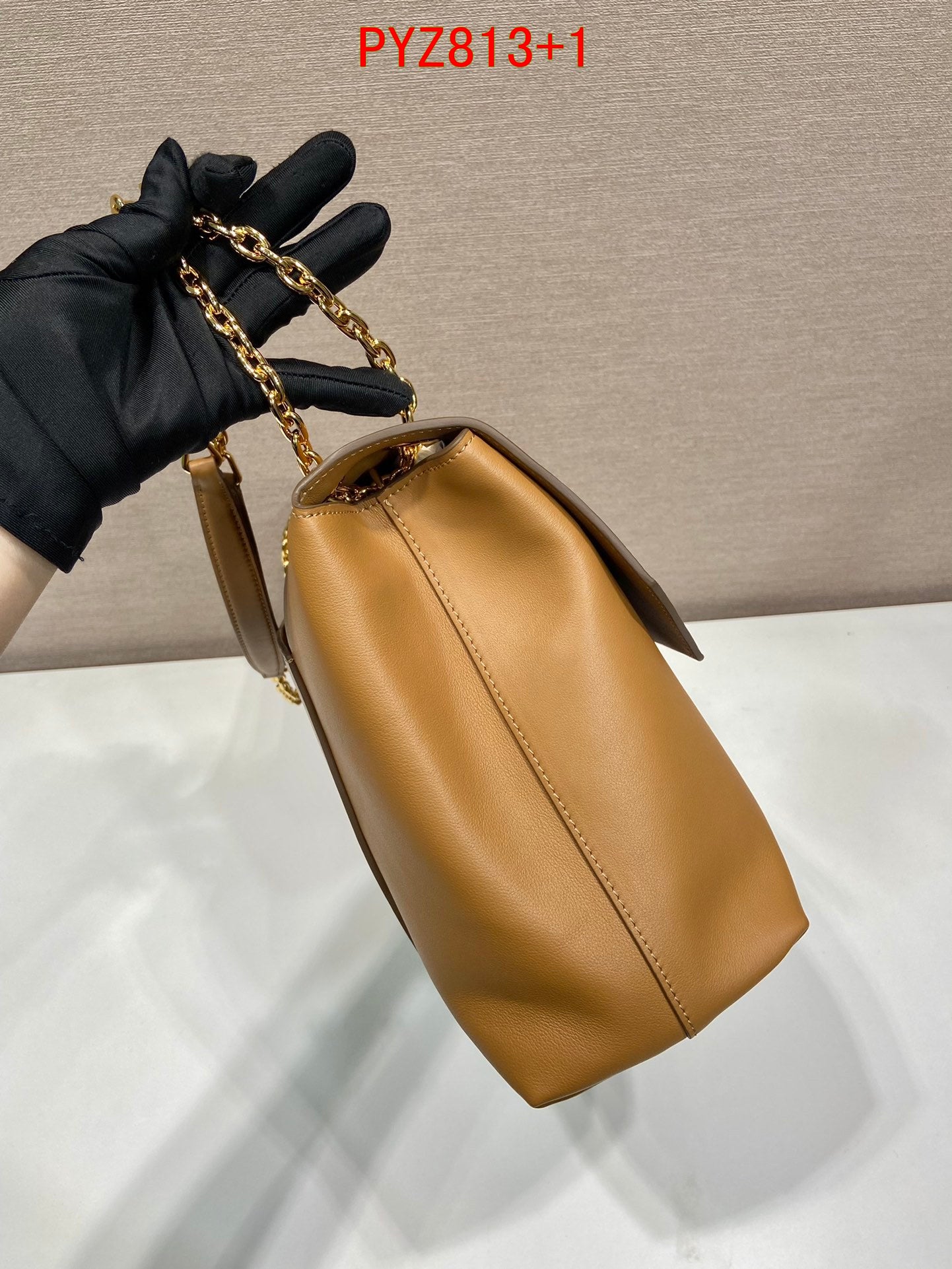 Prada Leather Shoulder Bag with Chain