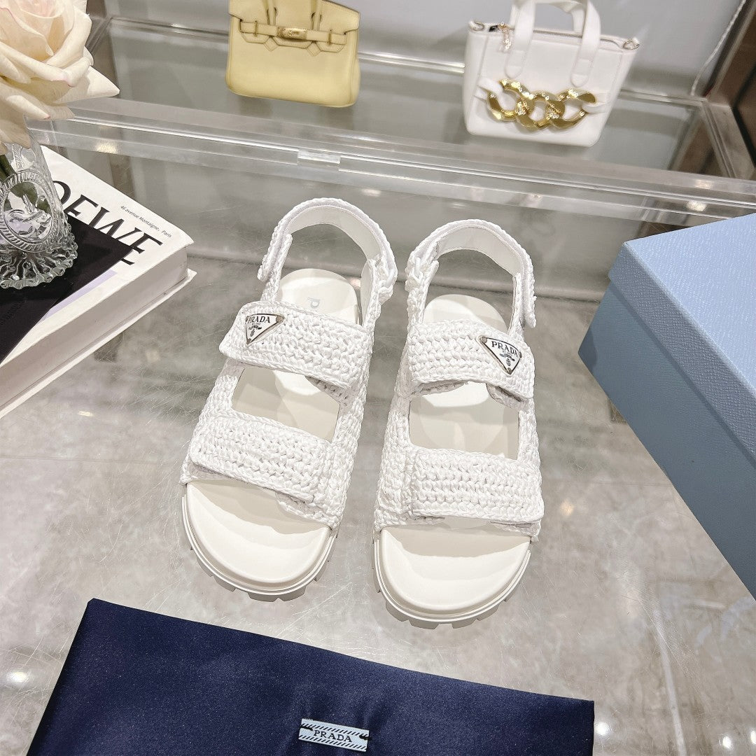 Prada Straw sandals