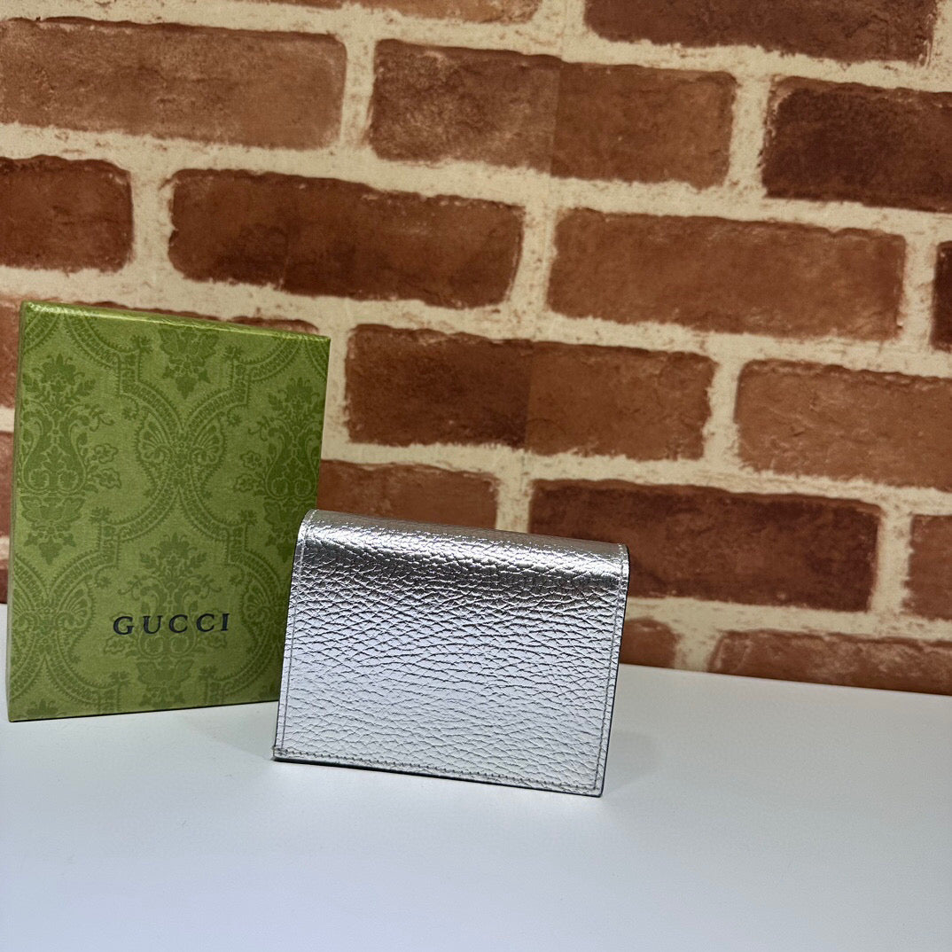 Gucci LEATHER CARD CASE WALLET