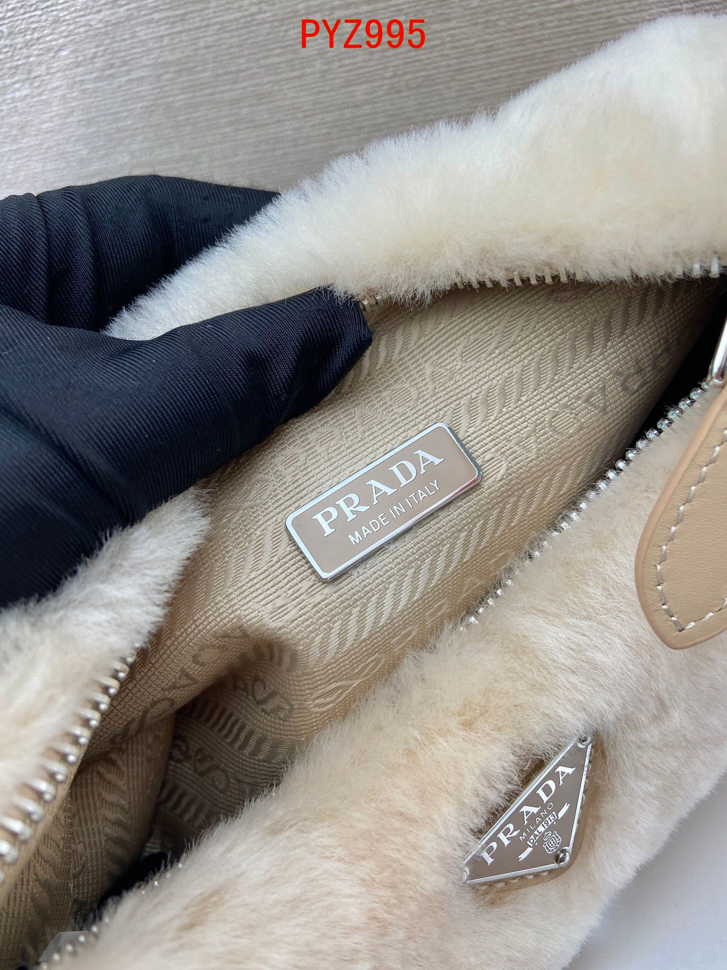 Prada Shearling Mini re edition 2000 bag