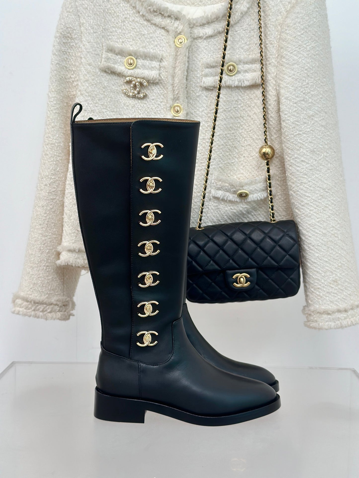 Chanel High leather boots