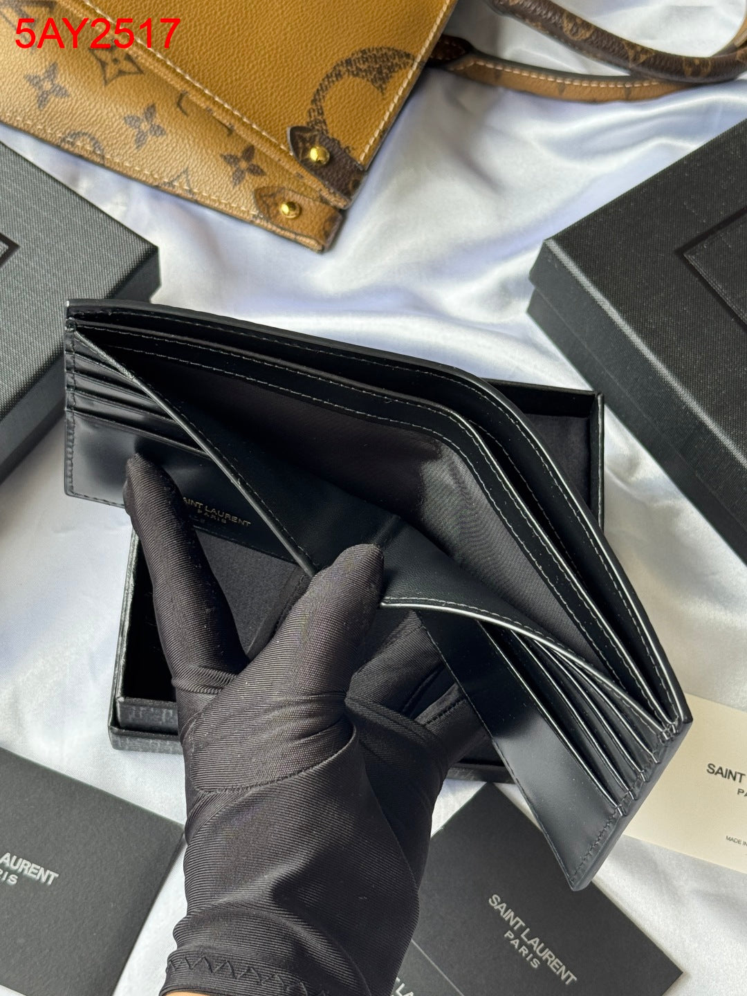 YSL Monogram Mini Wallet