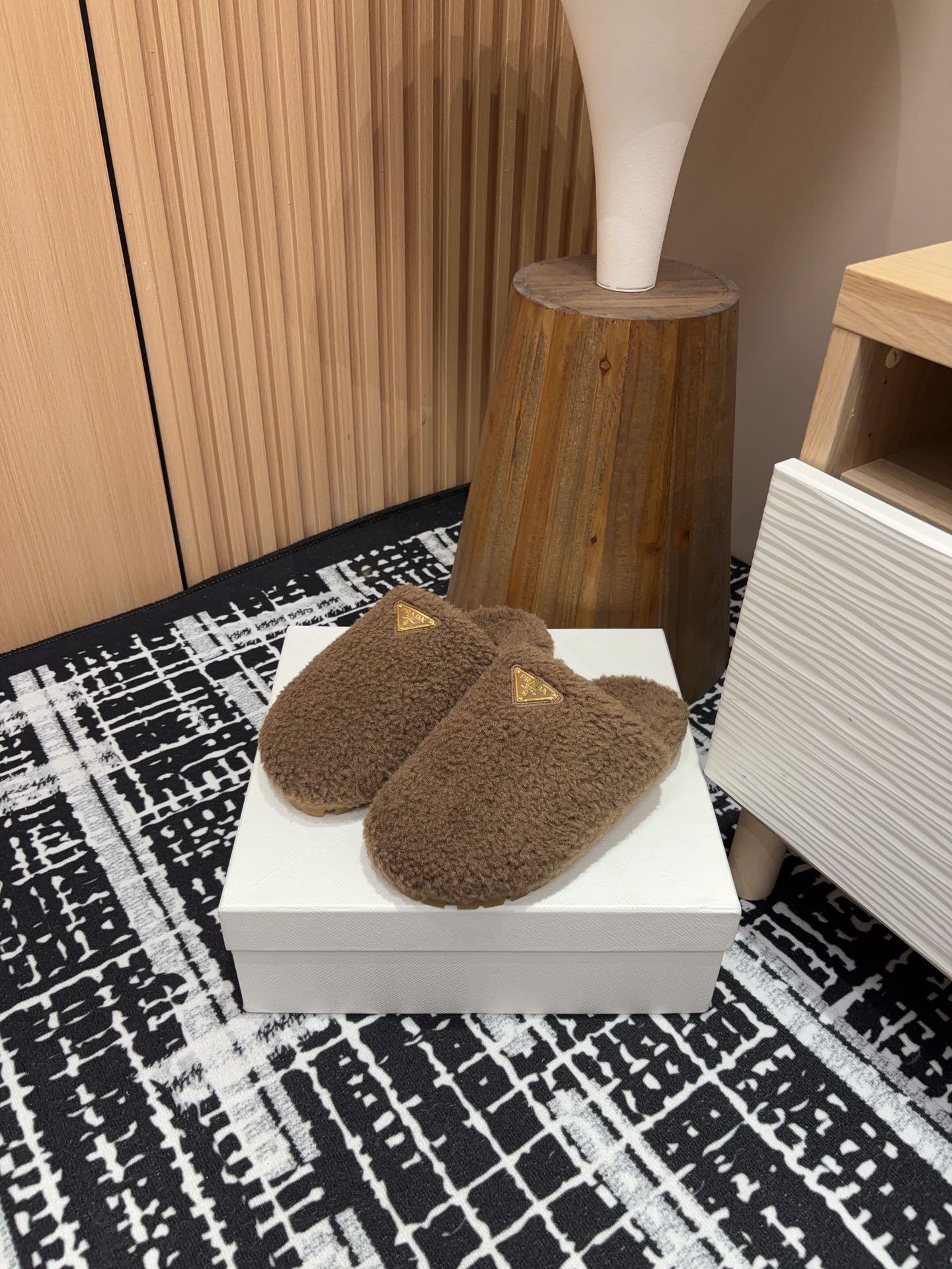 Prada Shearling Slippers