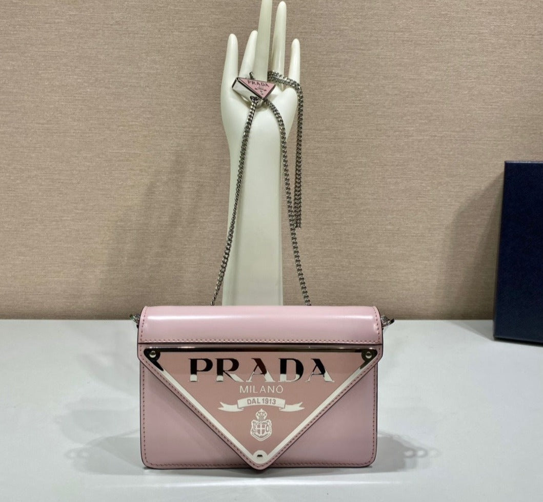 Prada Brushed leather shoulder bag