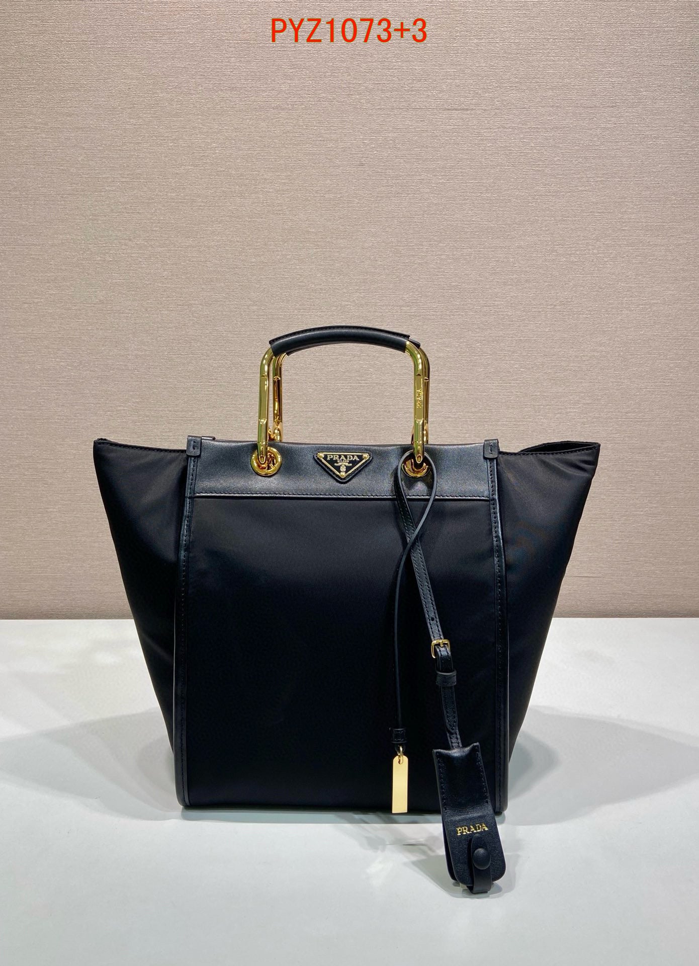 Prada Medium Re-Nylon and leather tote bag