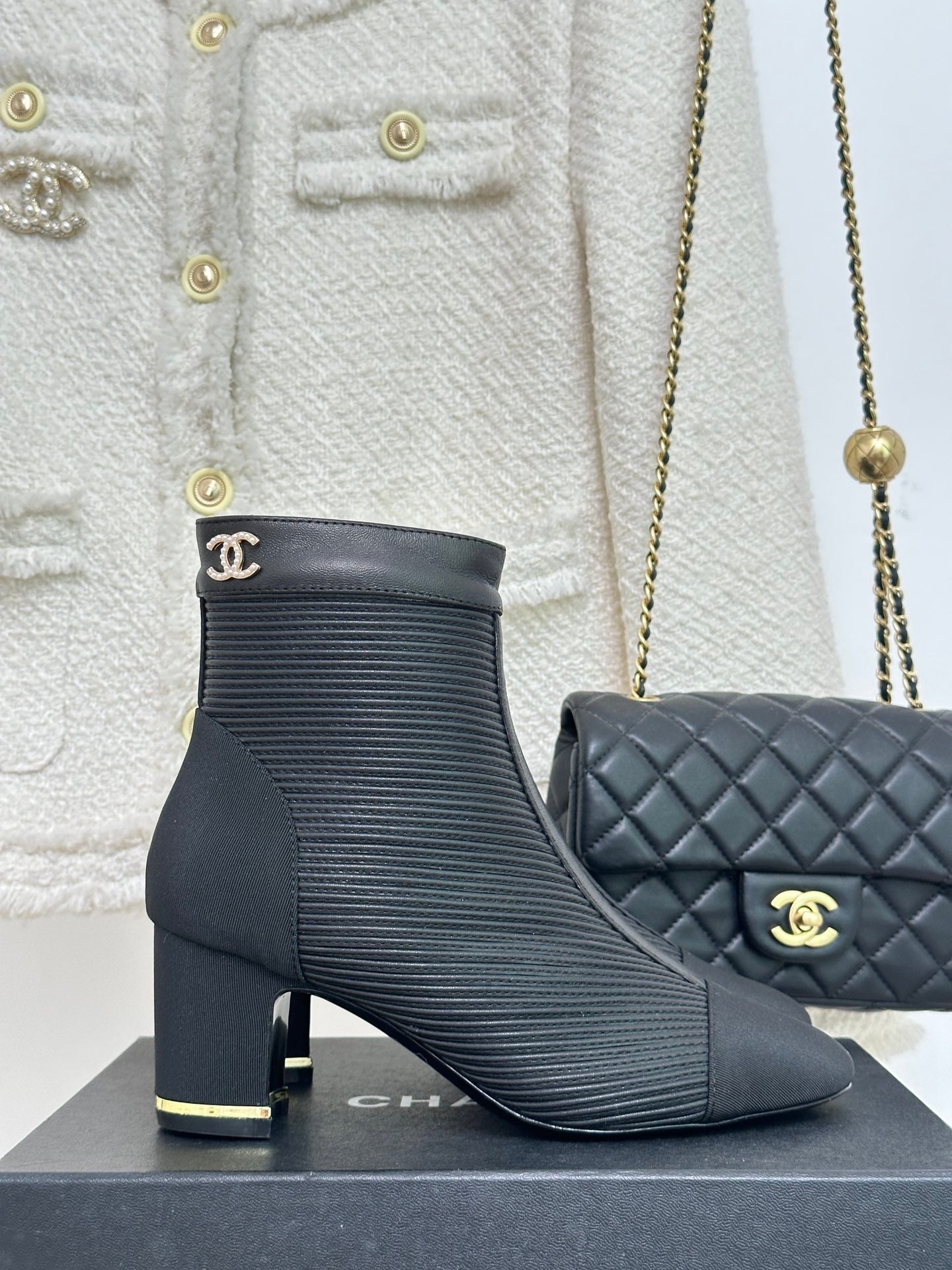 Chanel Ankle Heels Boots