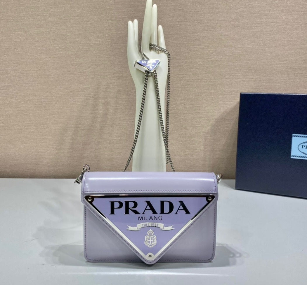 Prada Brushed leather shoulder bag