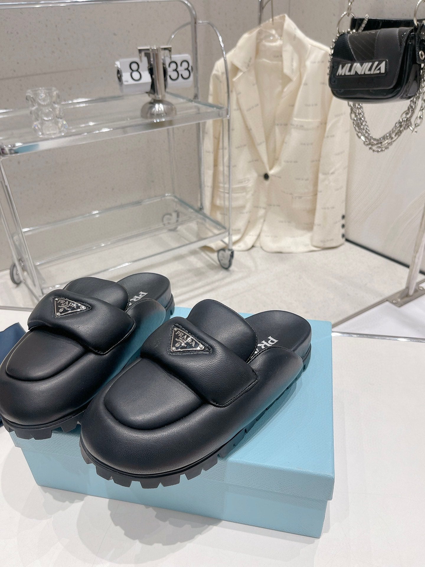 Prada Puffer Slides