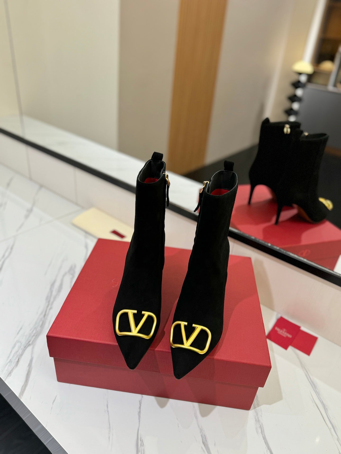 Valentino Heel Ankle Boots