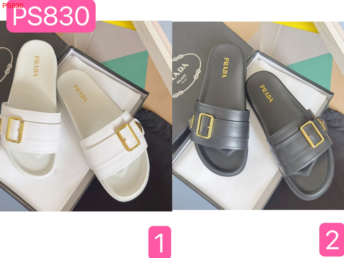 Prada Men leather Slides