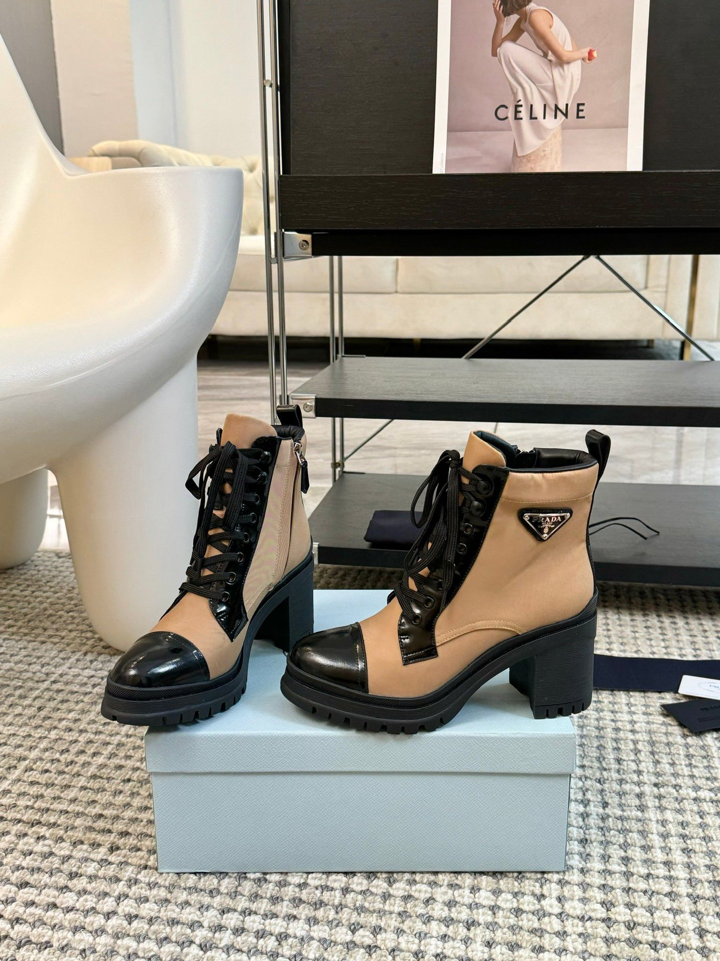 Prada Heels Ankle Boots