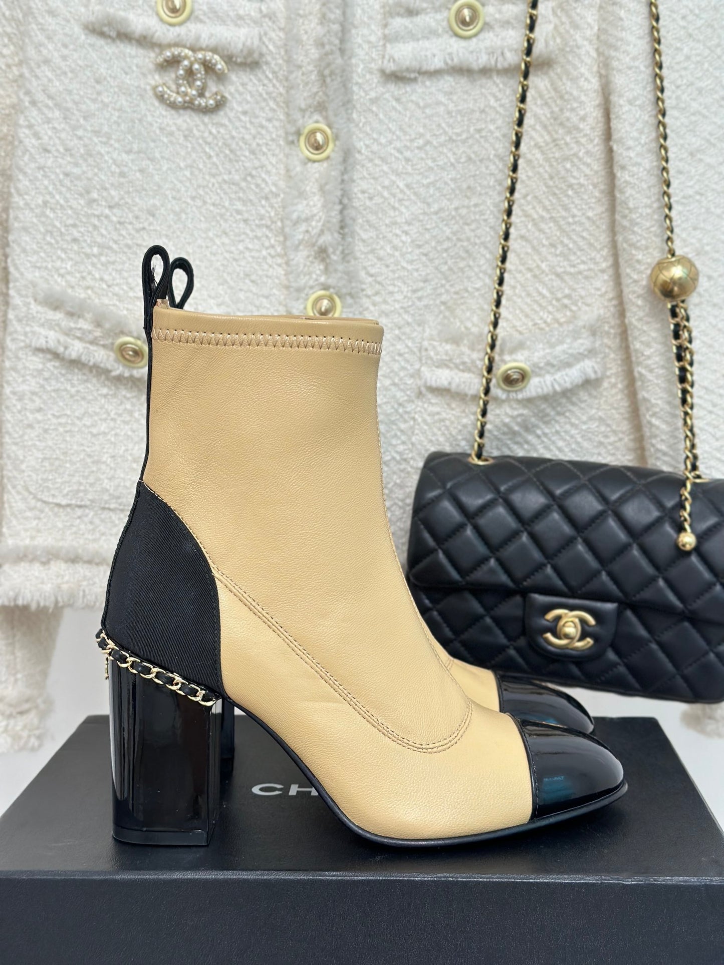 Chanel Ankle Heel Boots