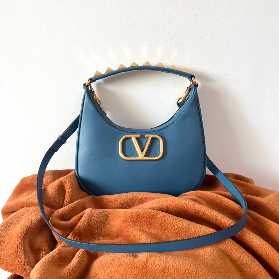 Valentino Garavani Roman Stud VLogo Plaque Tote Bag