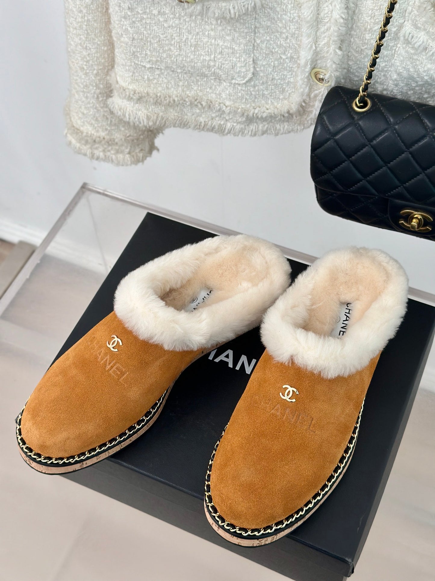 Chanel Suede Slippers