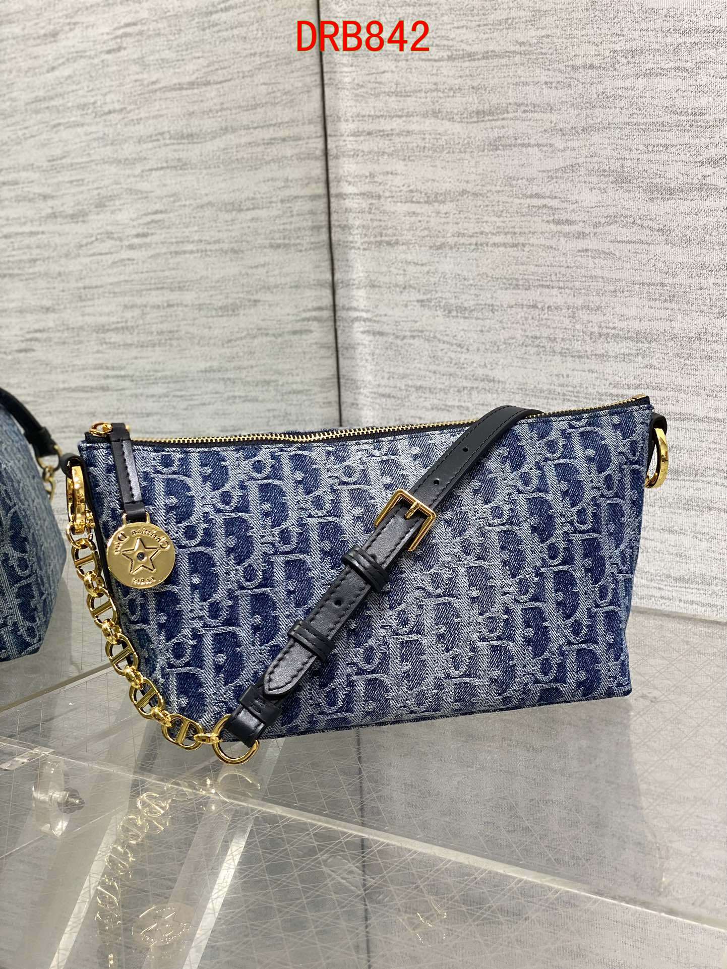 Dior denim Hobo bag with chain
