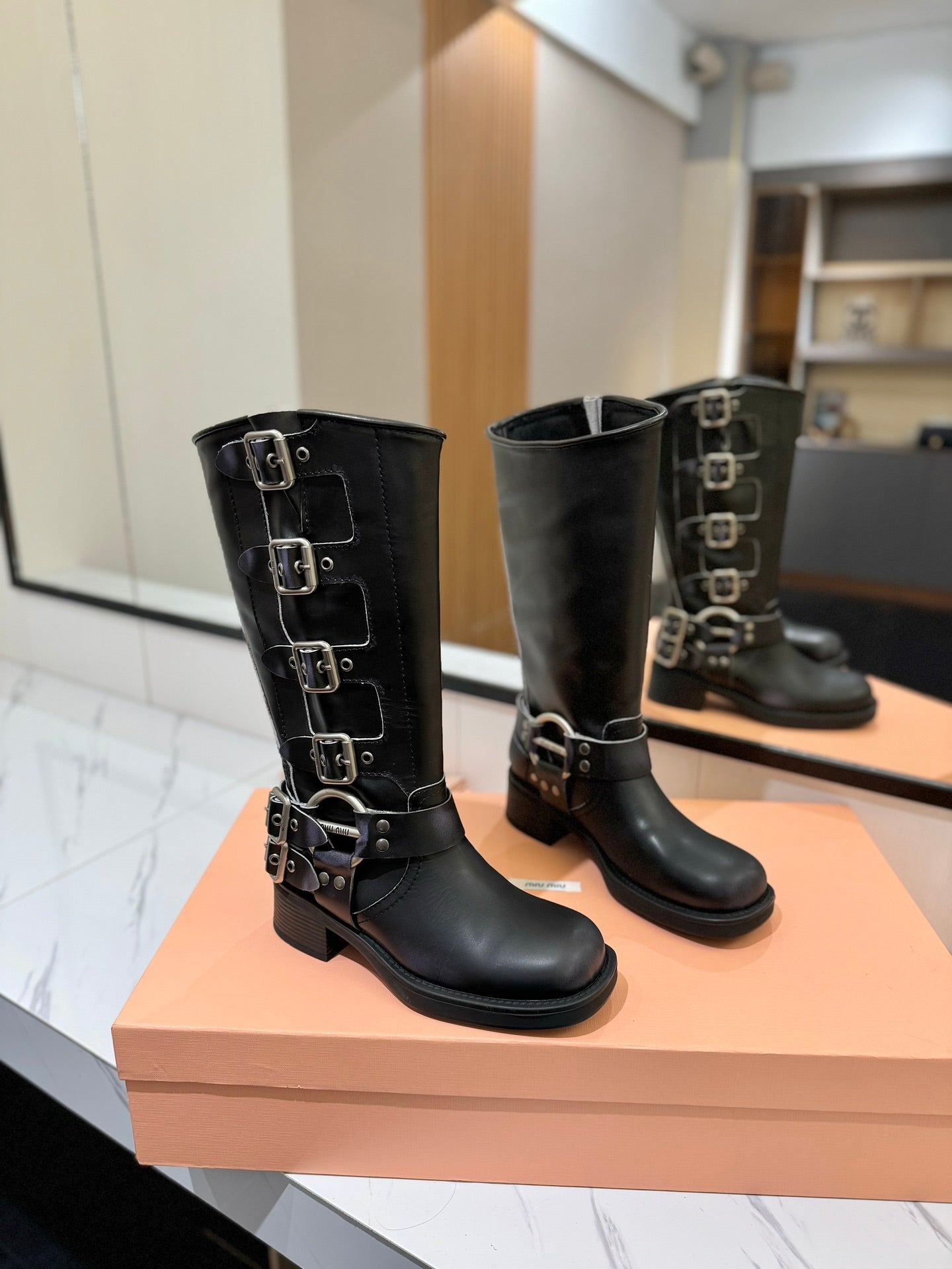 Miu Miu High Boots leather