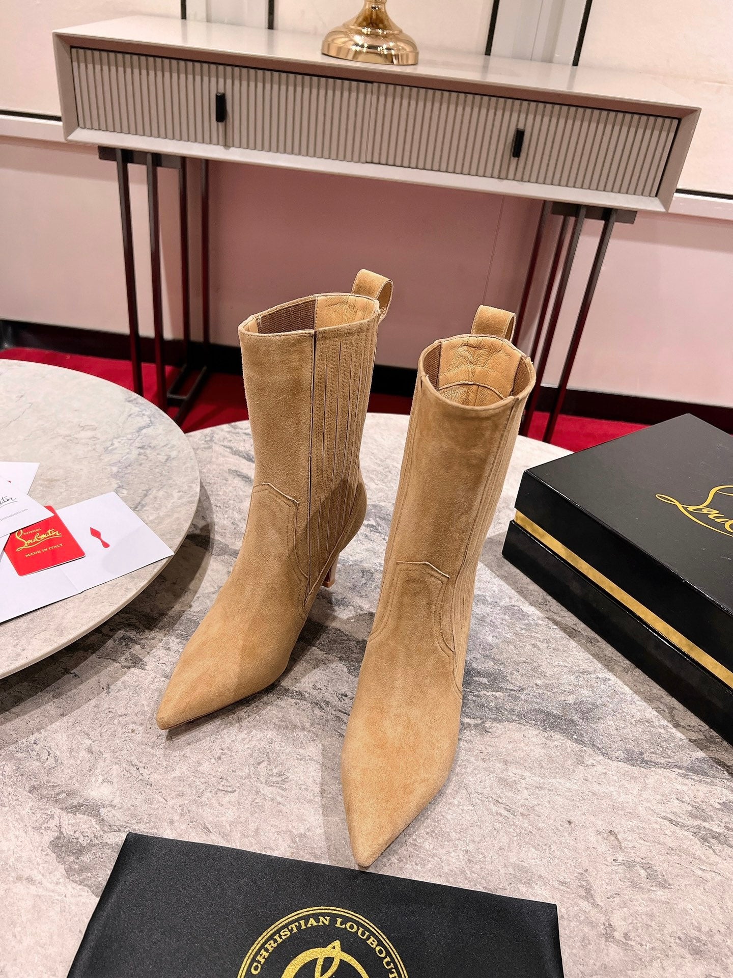 Christian Louboutin Heels Short Suede boots