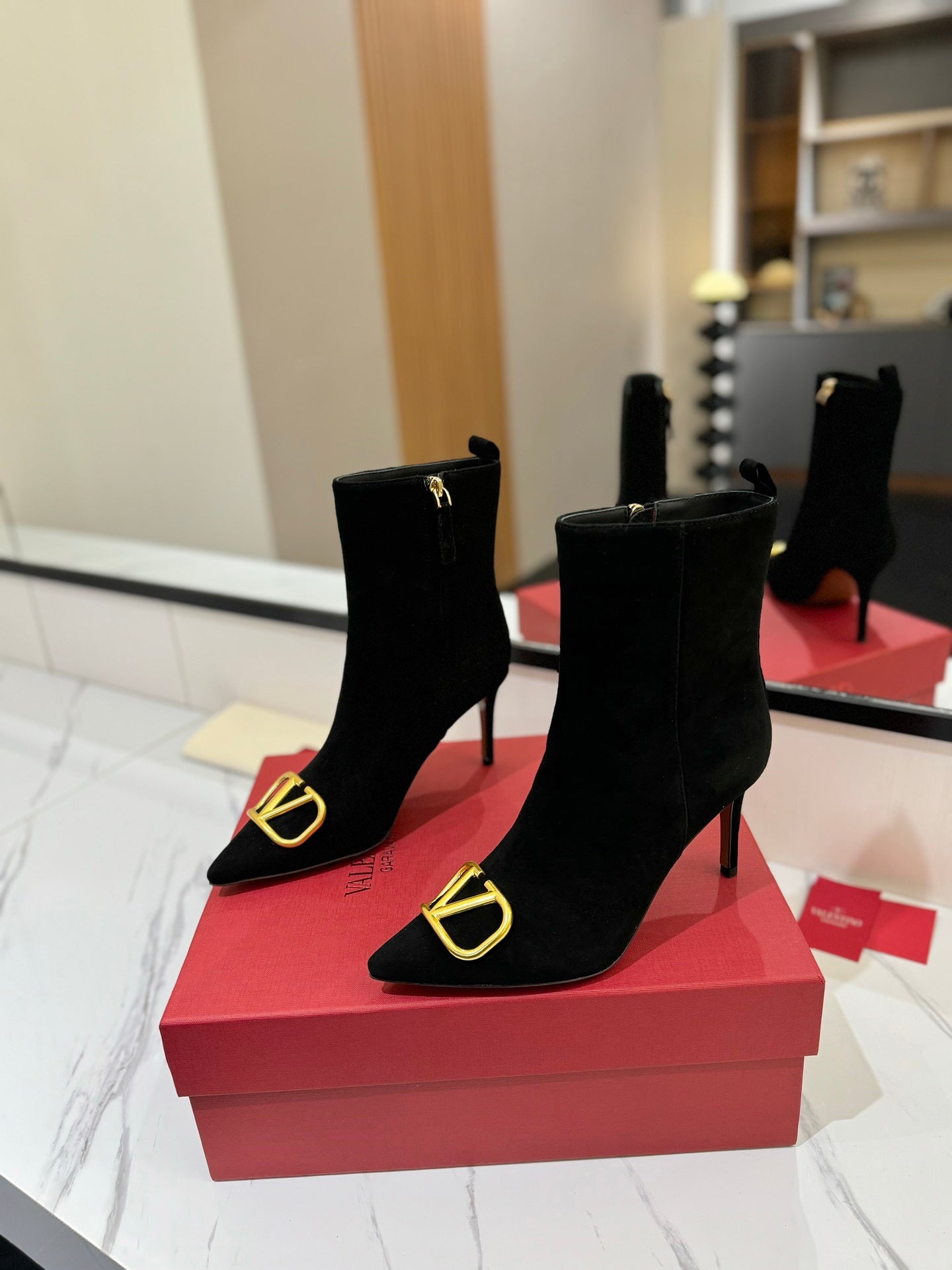 Valentino Heel Ankle Boots