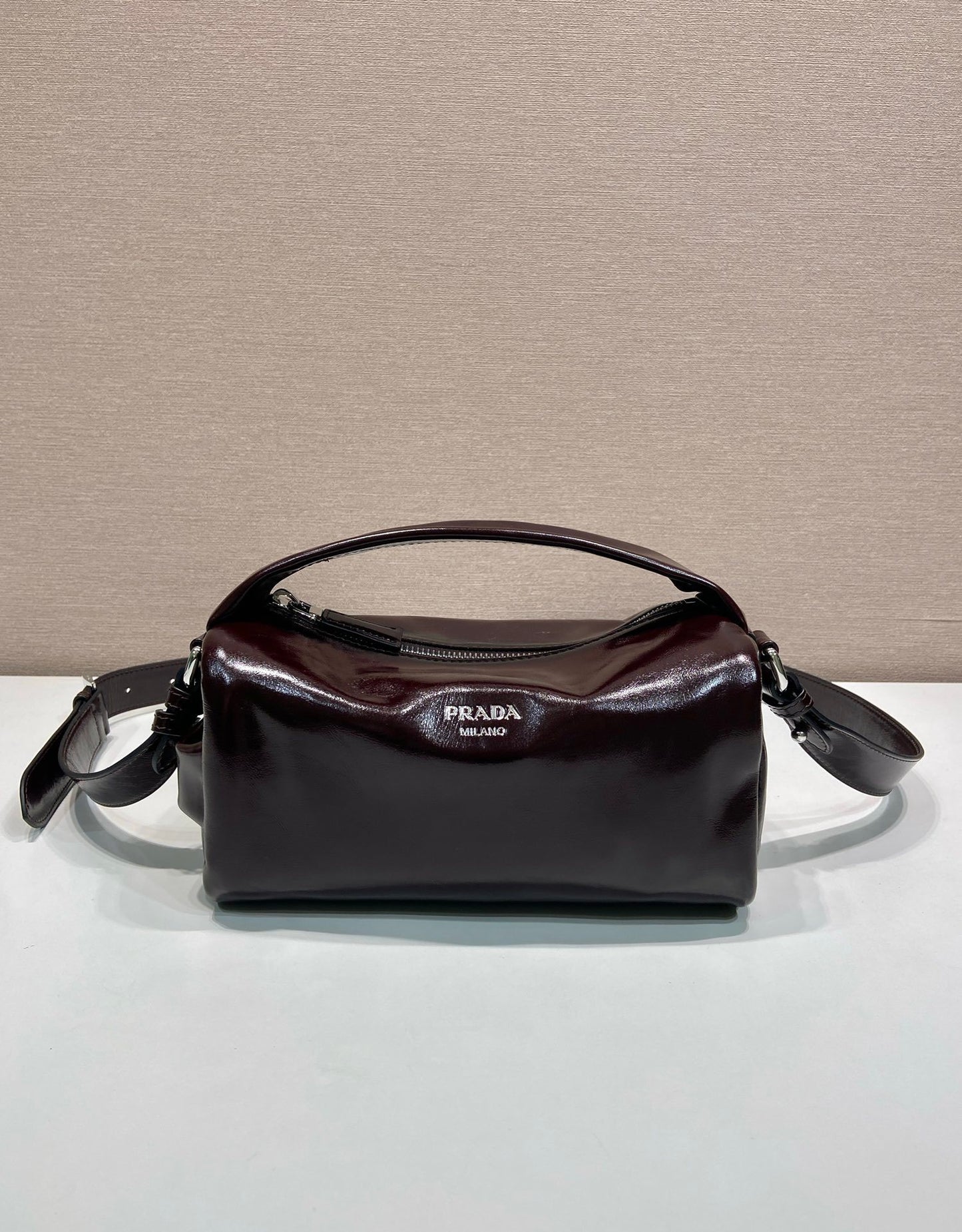 Prada nappa leather shoulder bag