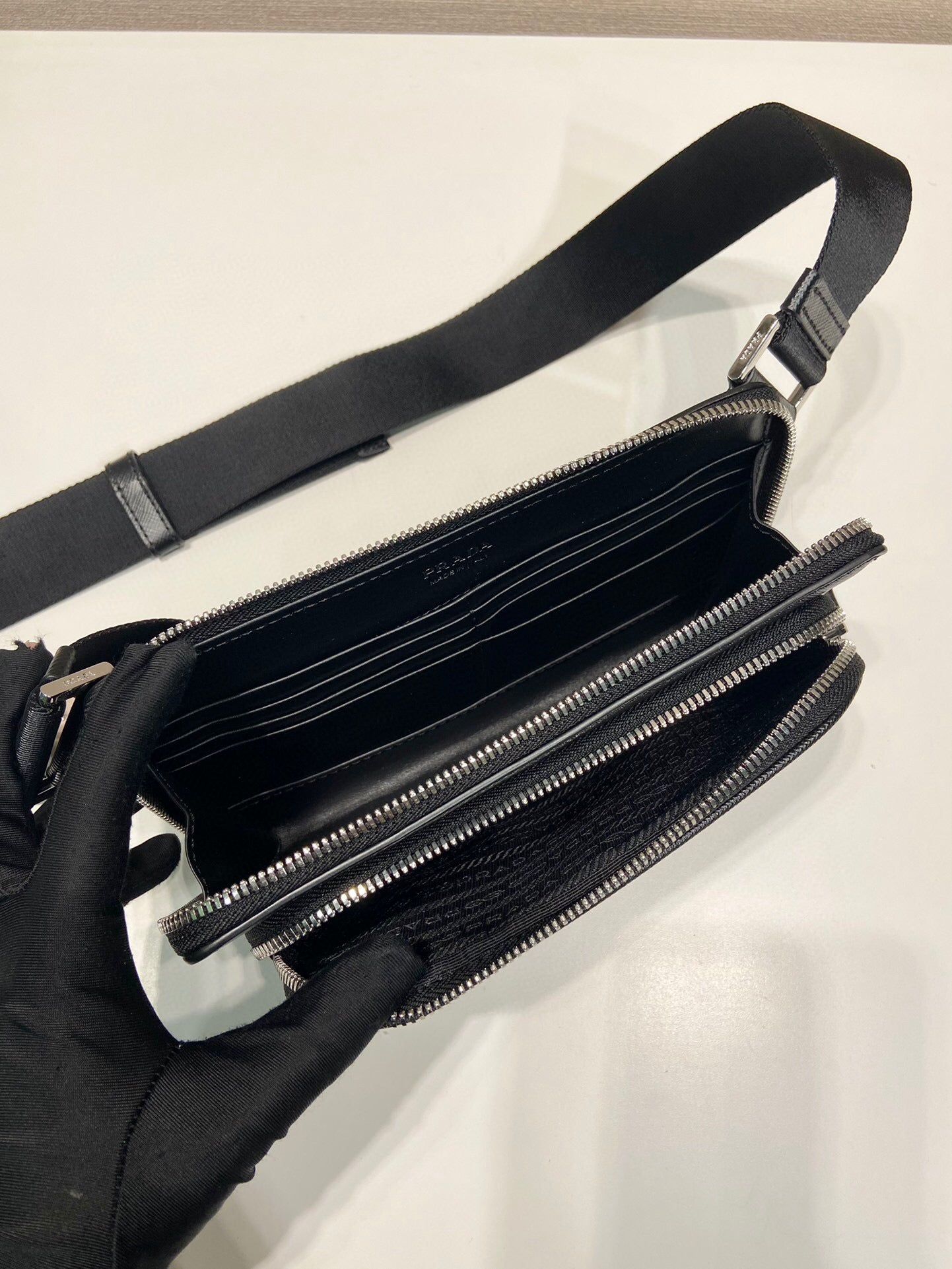 Prada Saffiano leather belt bag