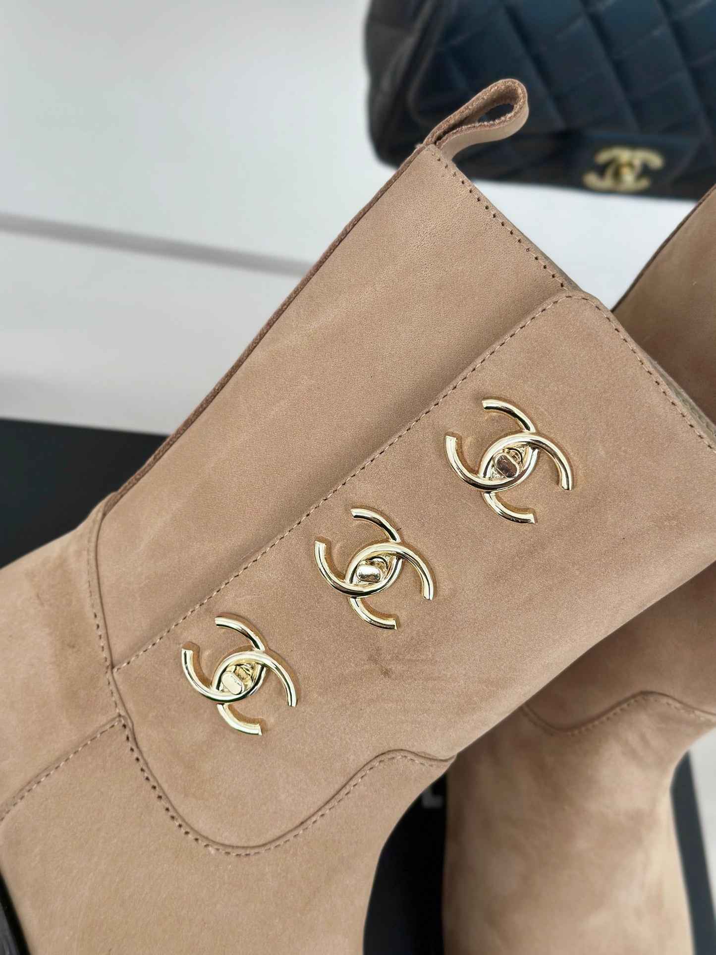 Chanel Ankle Suede boots