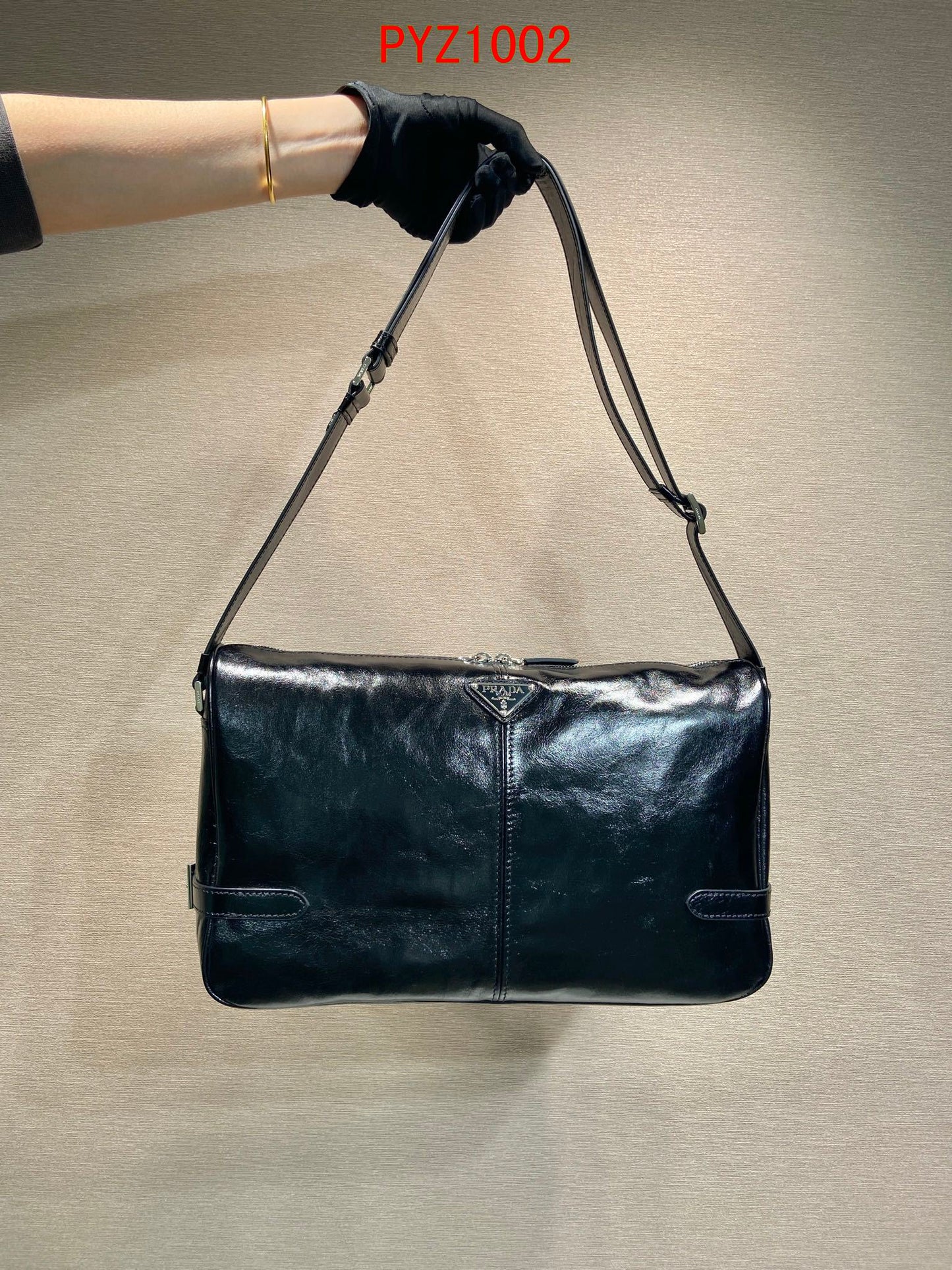 Prada Black leather shoulder bag