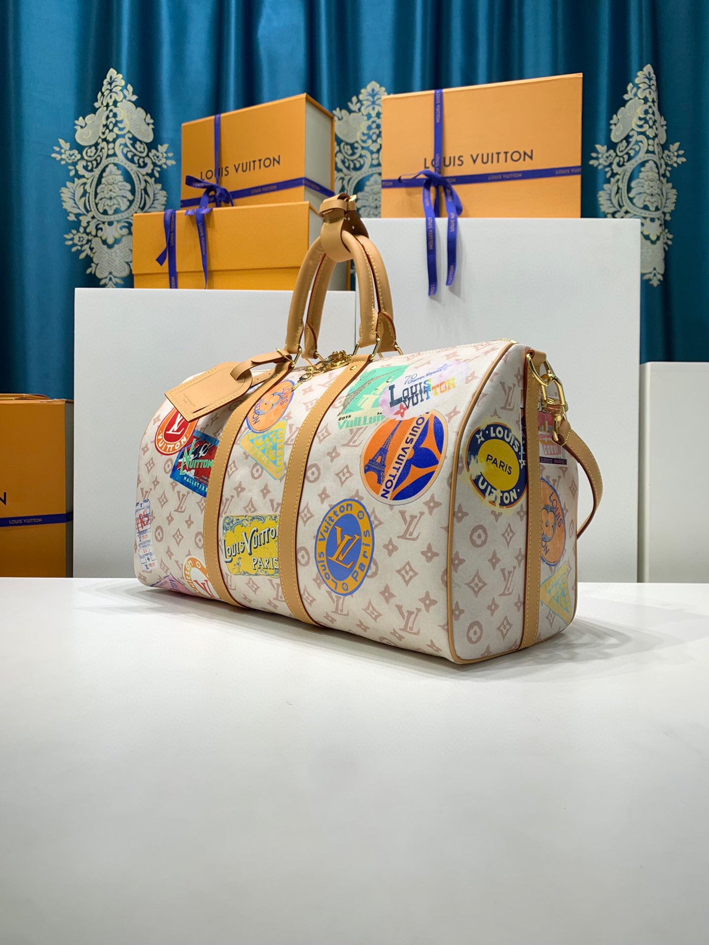 Louis Vuitton Keepall Bandoulière 45 Monogram Dune