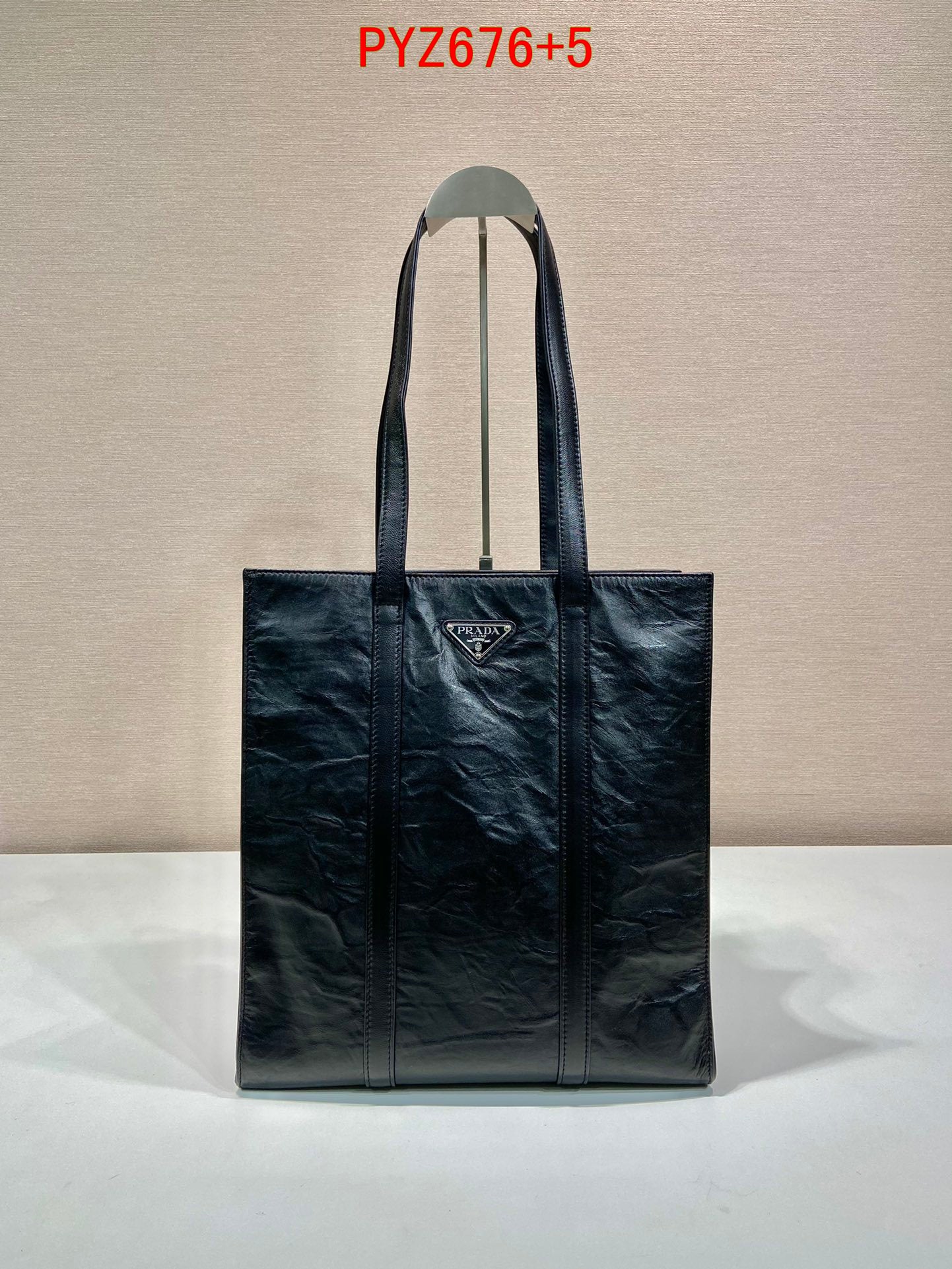 Prada Medium antique nappa leather tote bag