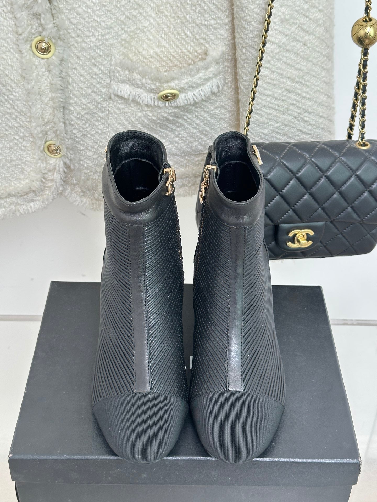 Chanel Ankle Heels Boots