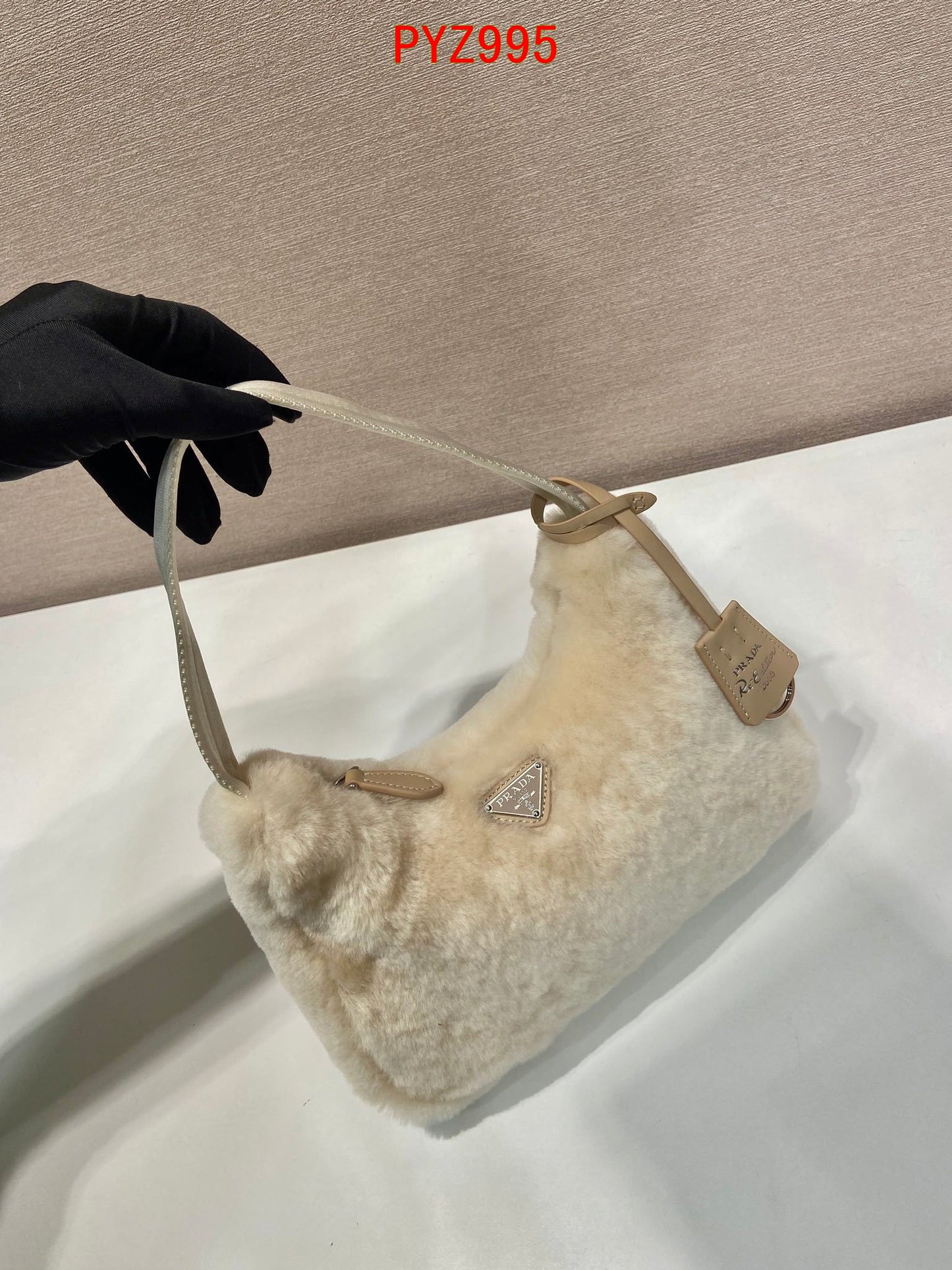 Prada Shearling Mini re edition 2000 bag