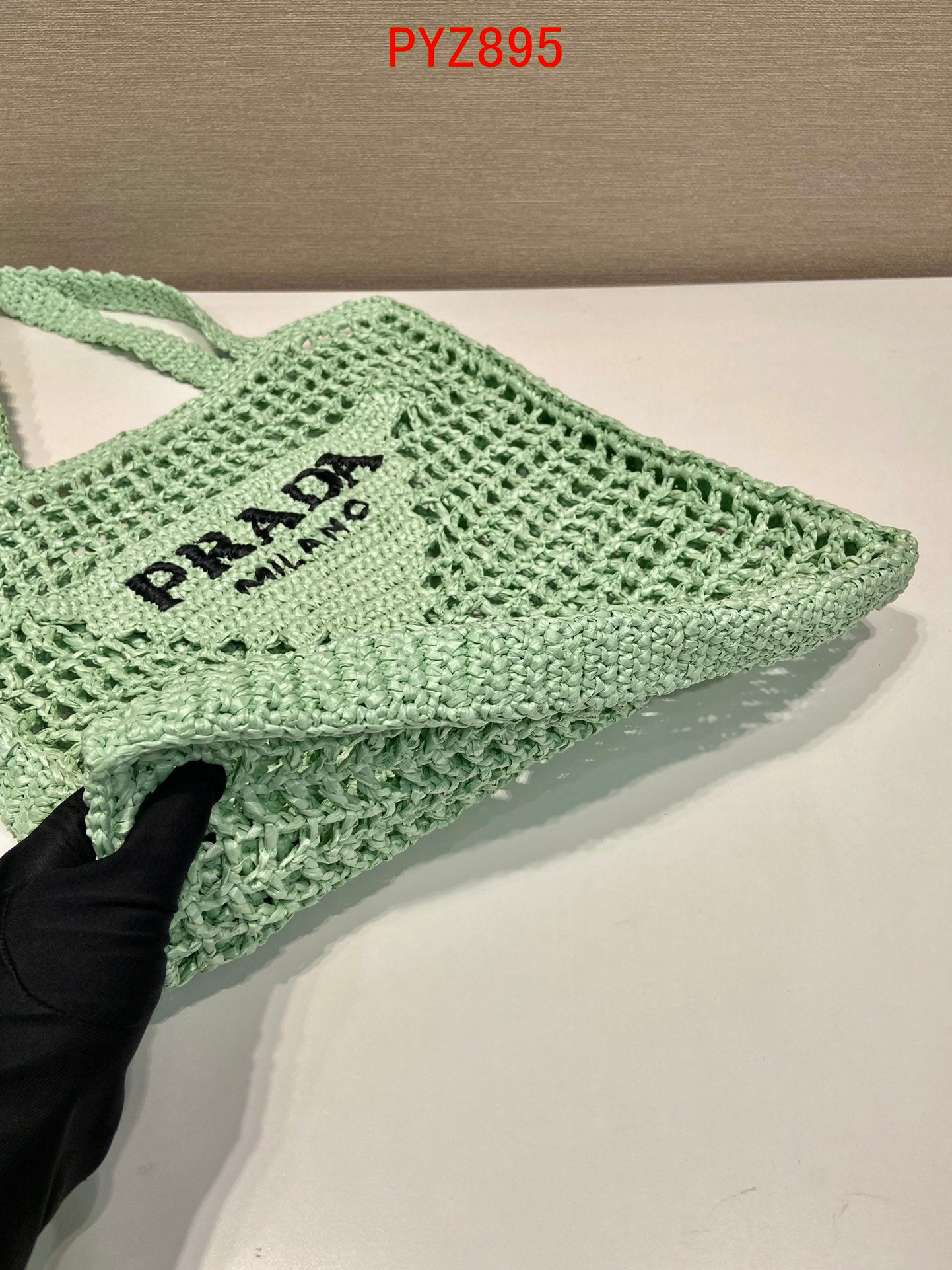 Prada Mint Green Straw bag