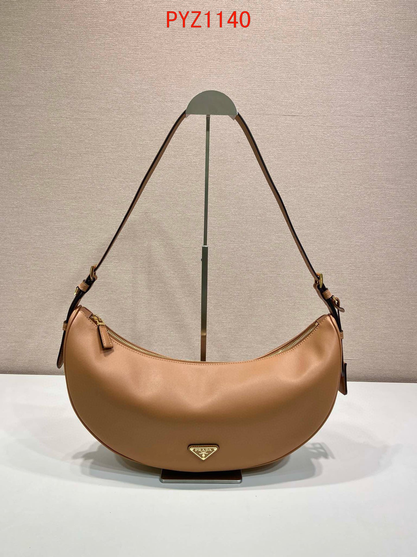 Prada Demi-lune large leather shoulder bag