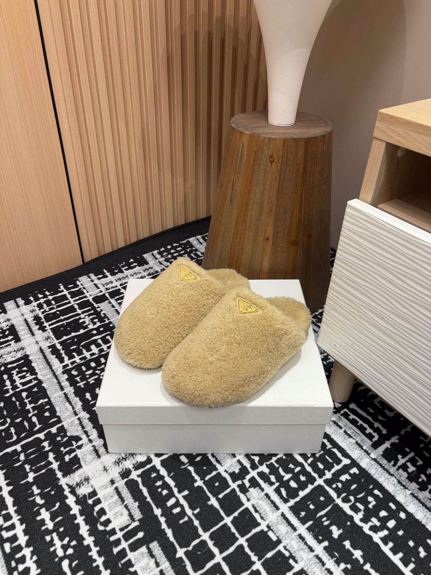 Prada Shearling Slippers
