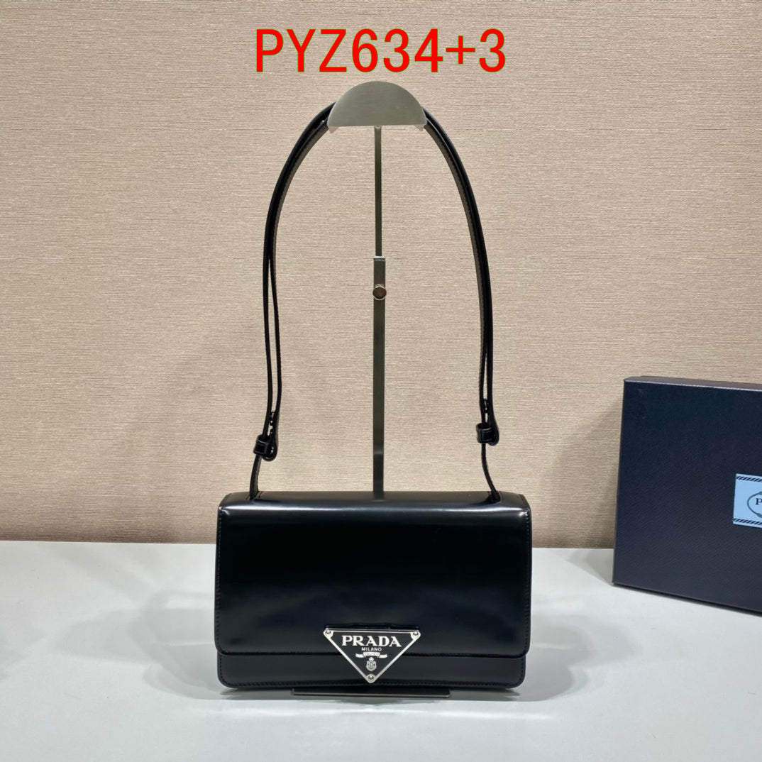 Prada Emblème brushed-leather bag