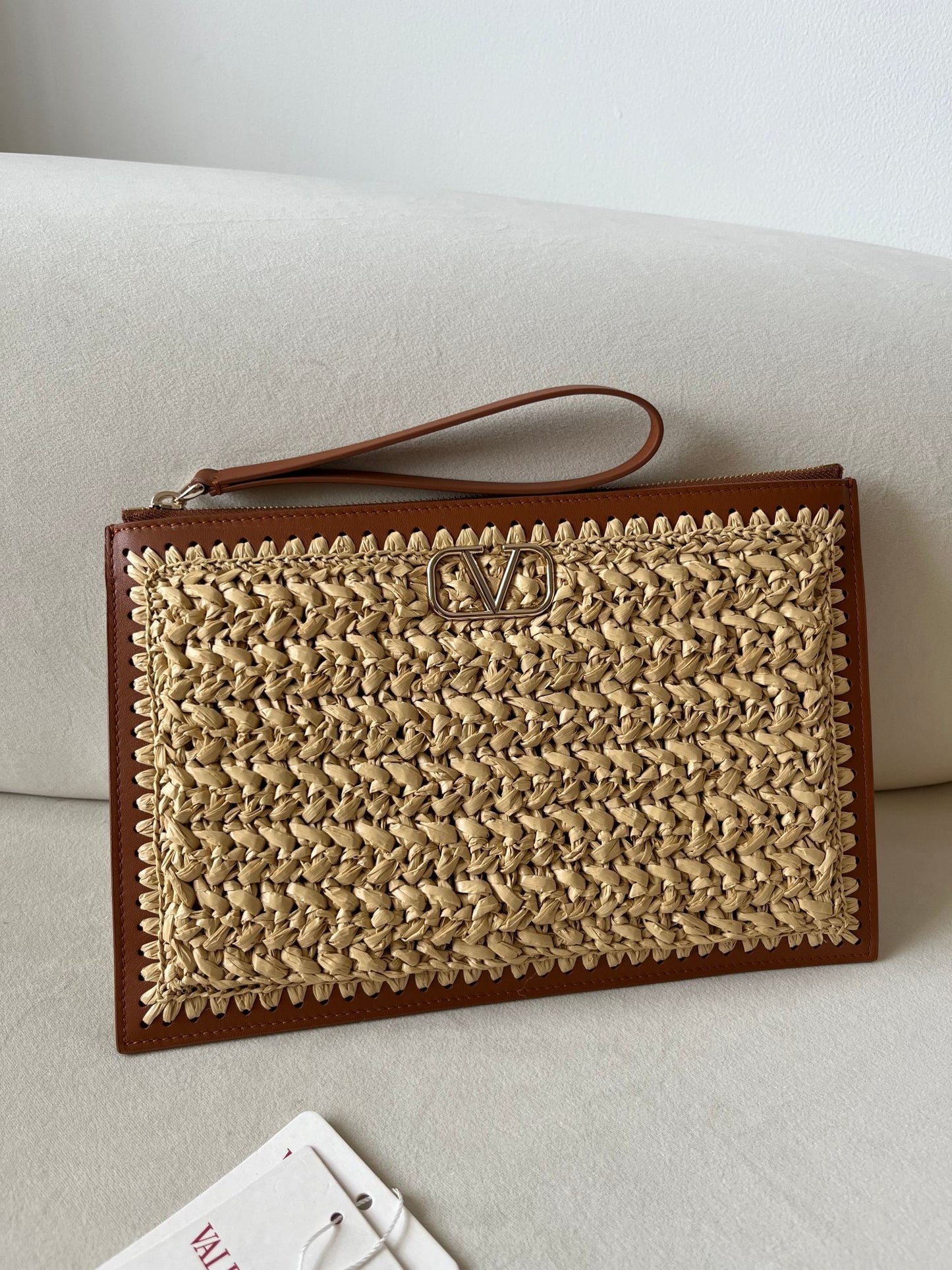 Valentino Garavani Straw Wristlet/ Clutch