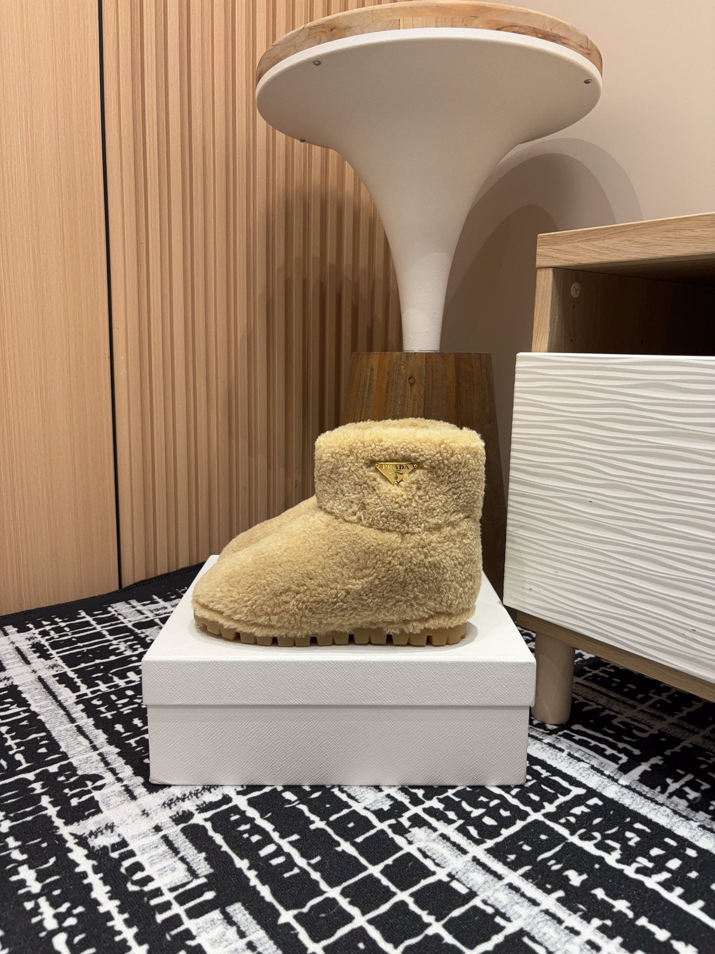 Prada Shearling Ankle boots