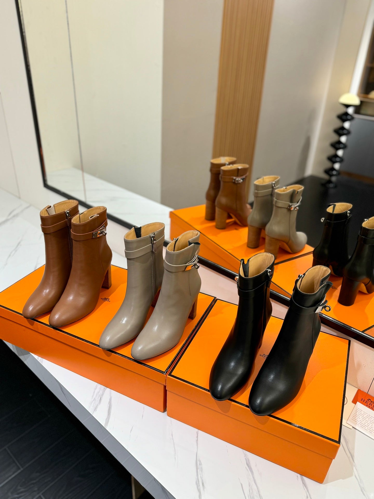 Hermes Ankle Heels Boots