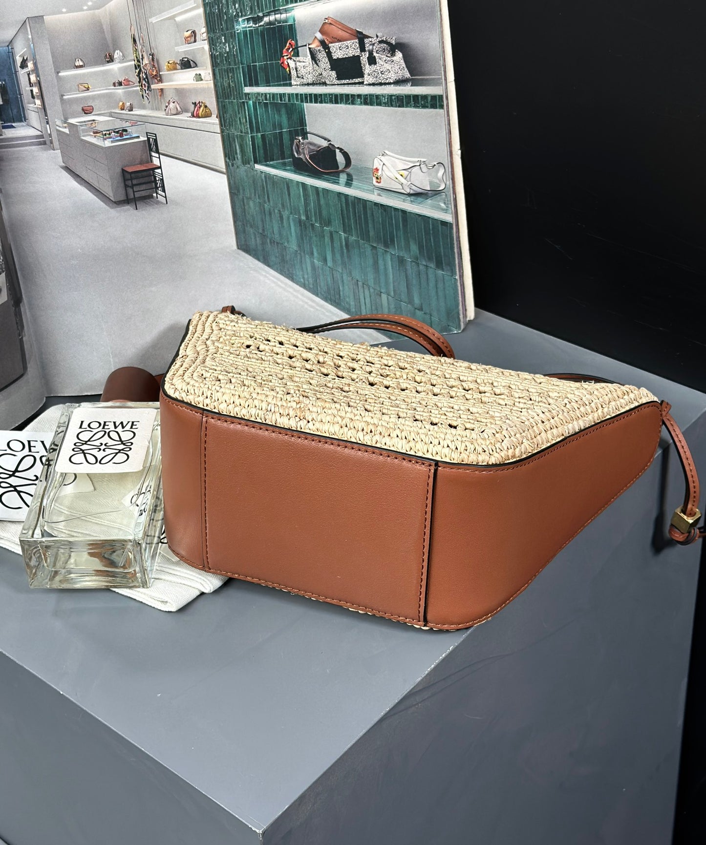 Loewe Hammock Hobo raffia bag