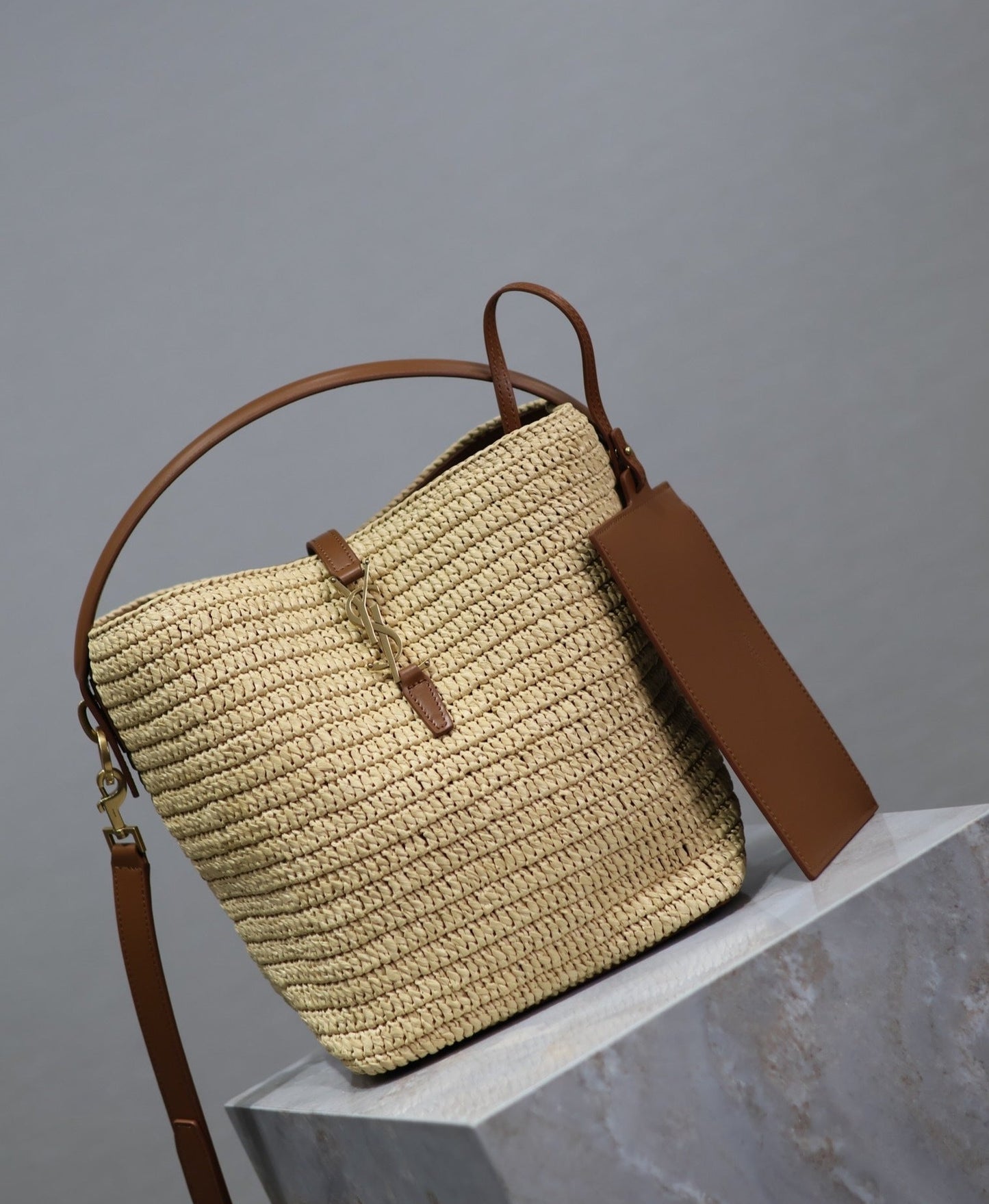 YSL Le 37 Raffia bag